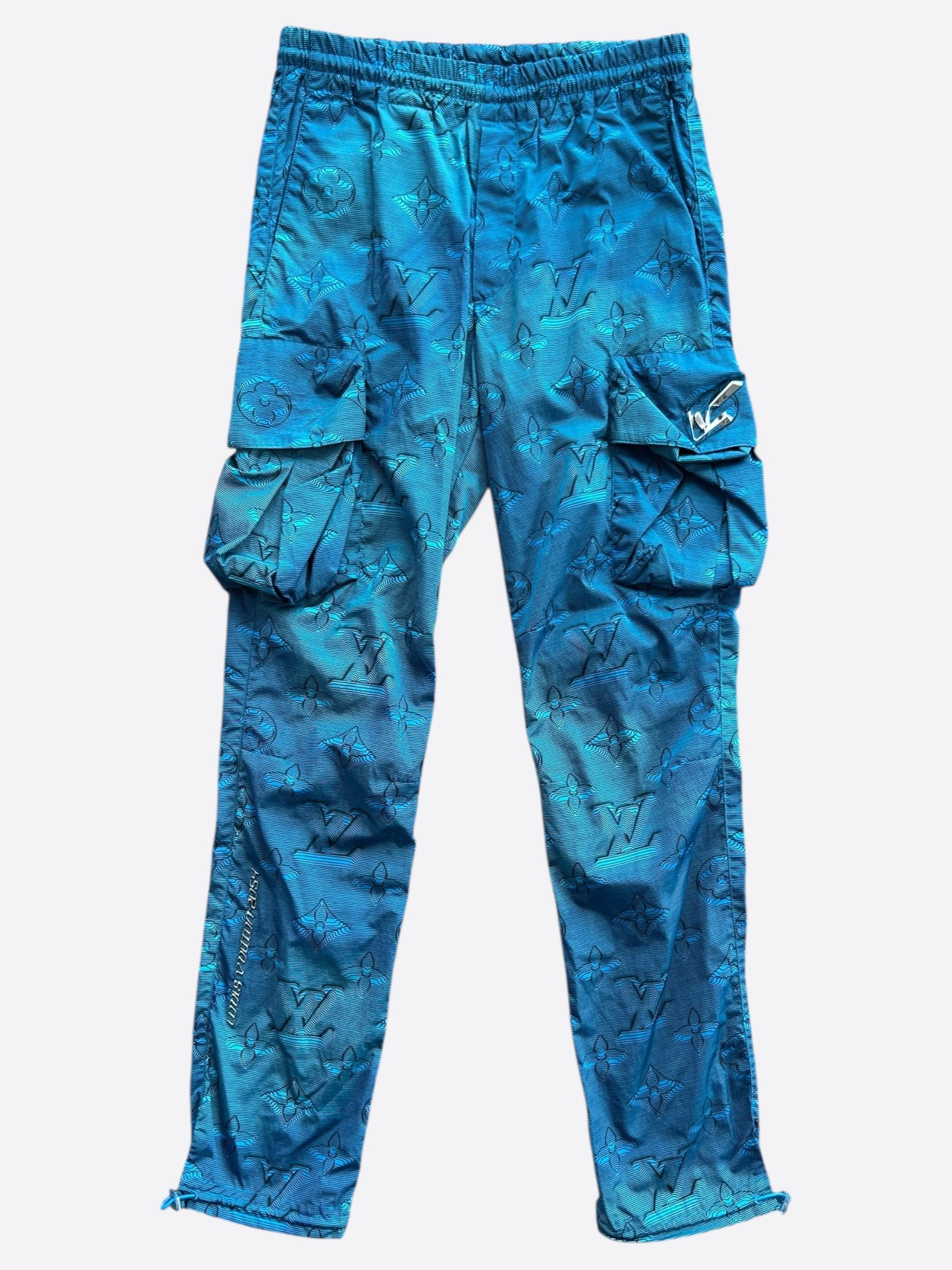 Louis Vuitton Blue 2054 Monogram Cargo Pants