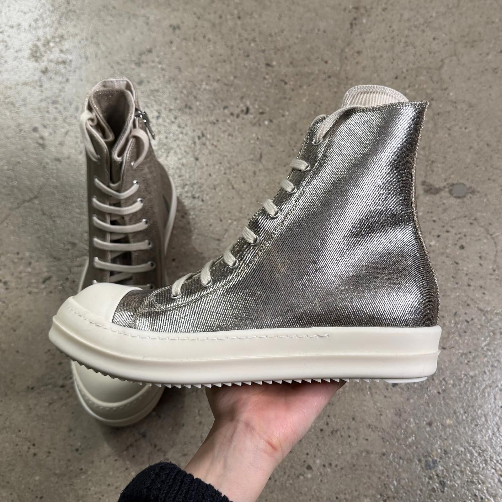 Rick Owens Rick Owens Foiled Denim Ramones Sneakers Size US 9 / EU 42 - 2 Thumbnail