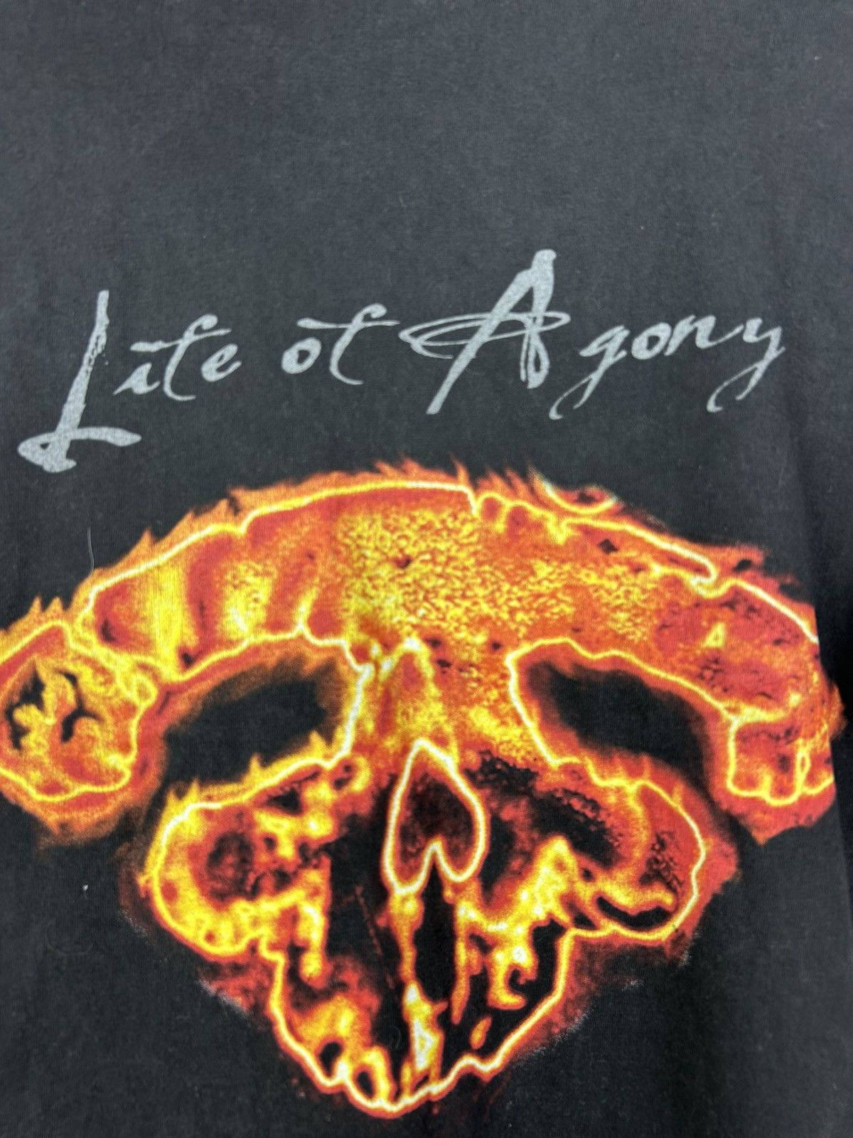 Band Tees Vintage 90s Life Of Agony LOA Band Fire T-Shirt Size L USA Size US L / EU 52-54 / 3 - 11 Thumbnail