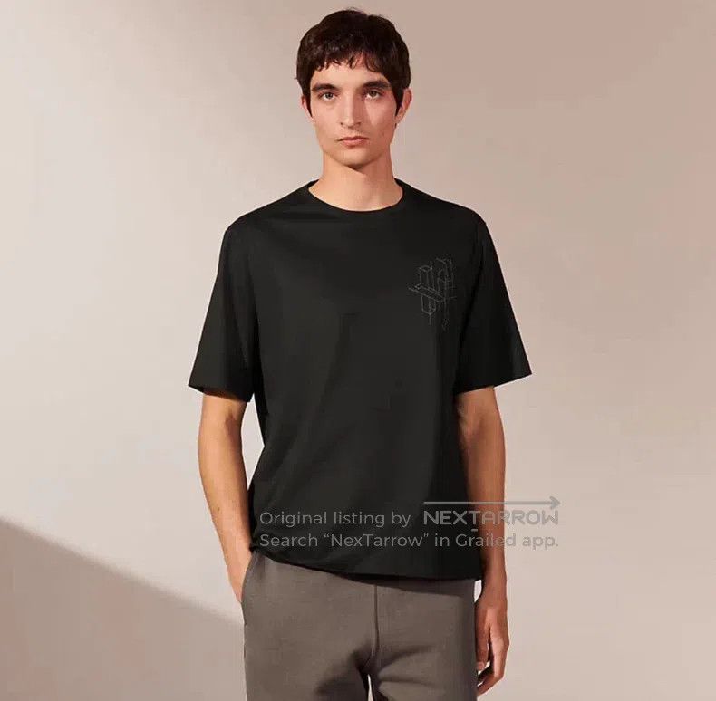 Hermes Hermes Short-sleeved t-shirt, 100% cotton Size US L / EU 52-54 / 3 - 7 Thumbnail