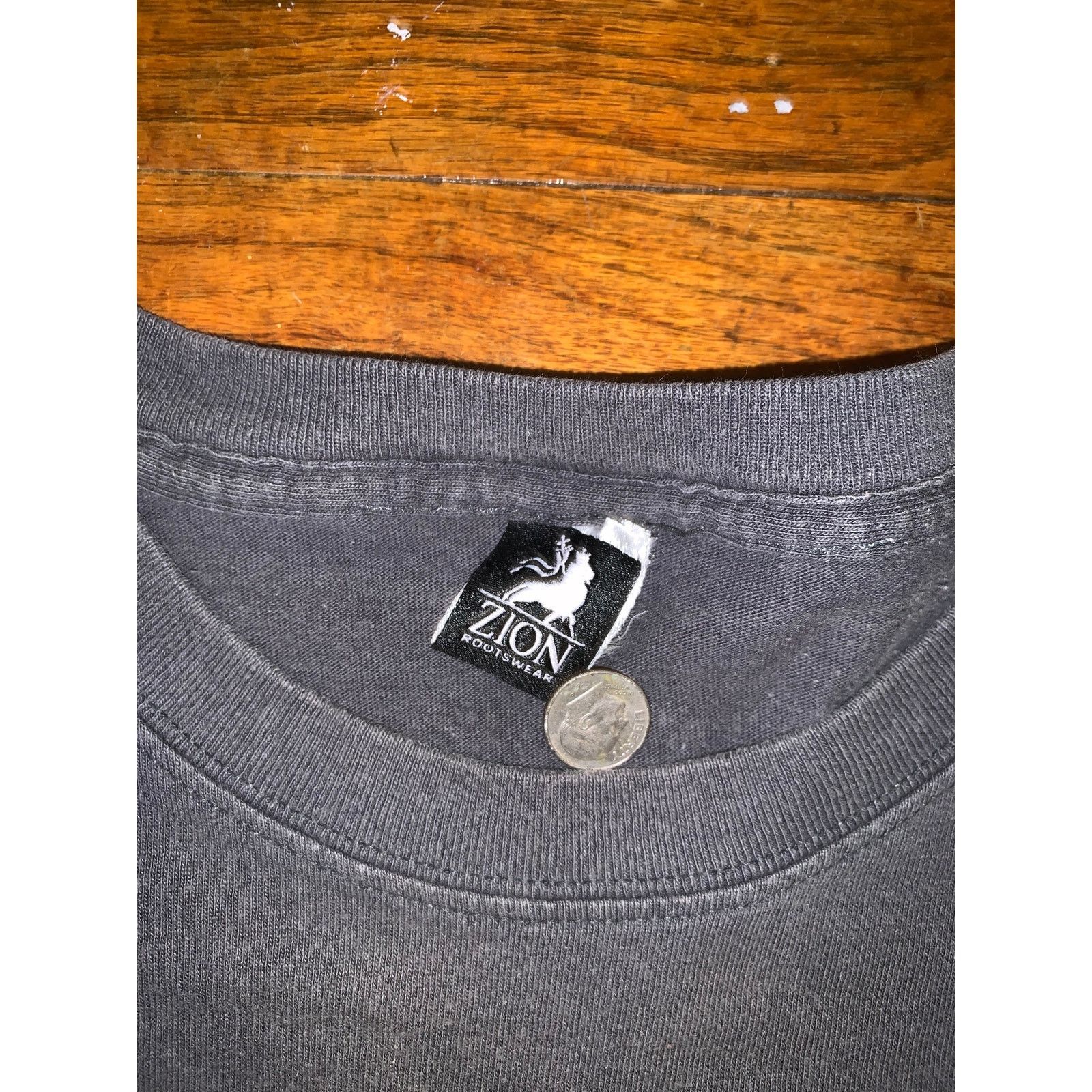 Zion Rootswear Bob Marley Songs of Freedom T-Shirt Mens Large Dark Grey Size US L / EU 52-54 / 3 - 5 Thumbnail