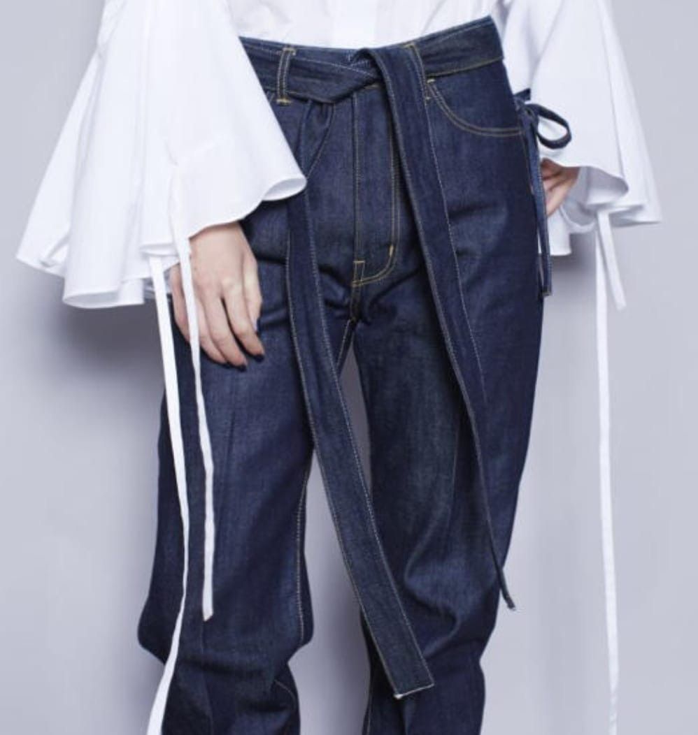 Facetasm Facetasm Belt Blue Denim Pants Size US 30 / EU 46 - 1 Thumbnail