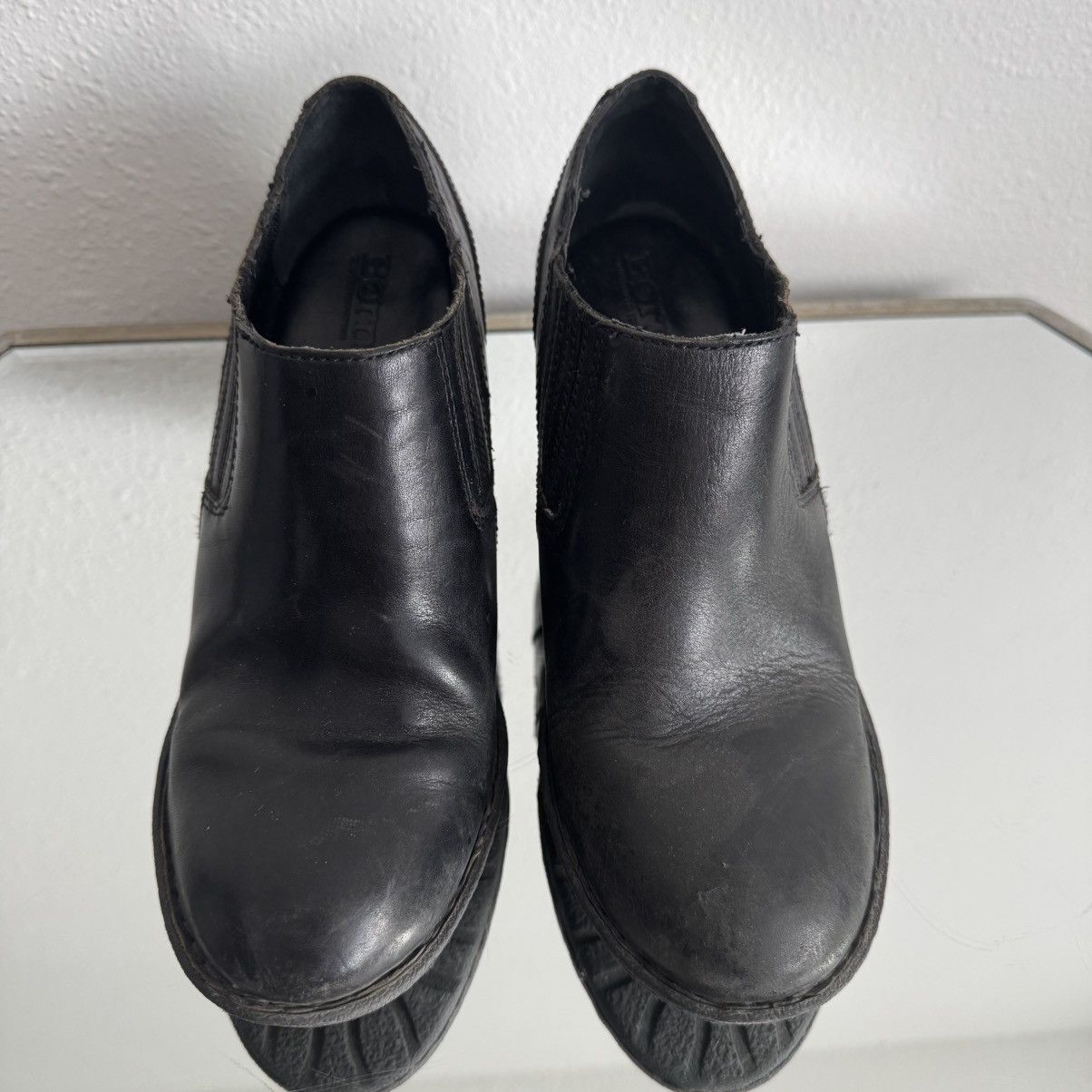 Born BORN Black Leather Western Breckin Low Ankle Slip On Boots Size US 8 / IT 38 - 5 Thumbnail