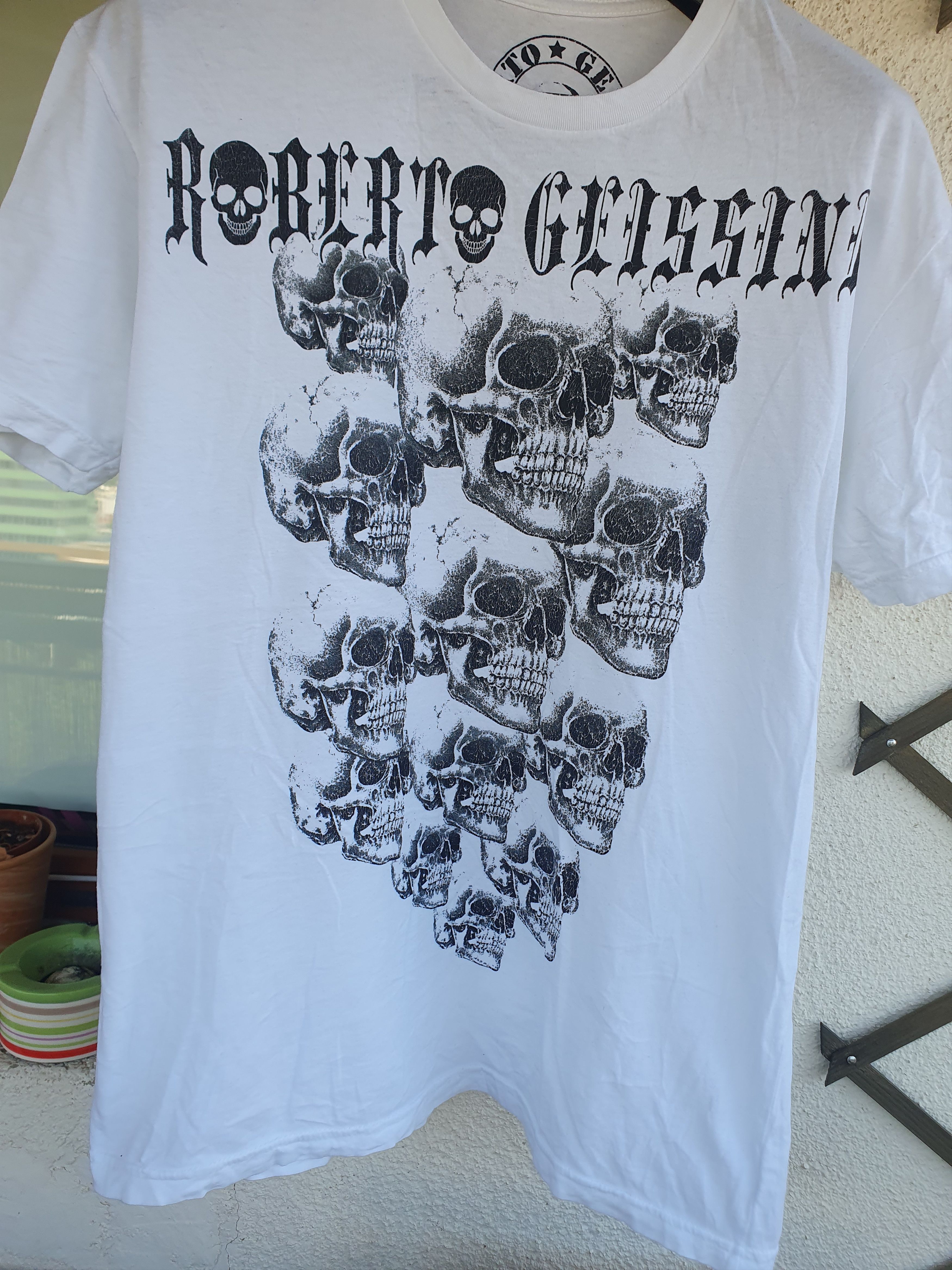 Swagger Roberto Geissini Death's Head t-shirt Made in USA sz XL/L? Size US XL / EU 56 / 4 - 5 Thumbnail