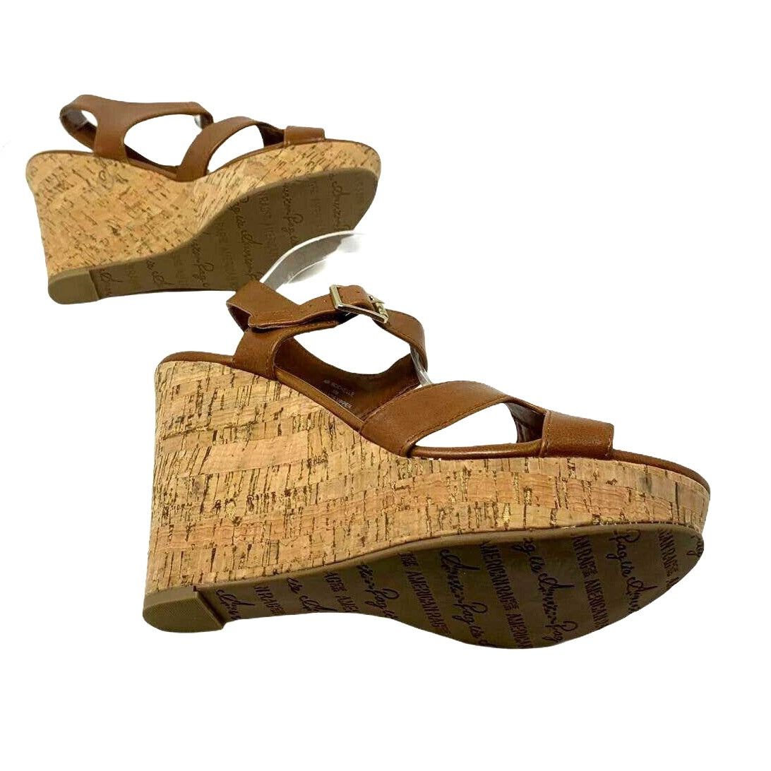 American Rag American Rag Rochelle Cognac Wedge Slingback Sandals Size 9 Size US 9 / IT 39 - 8 Thumbnail