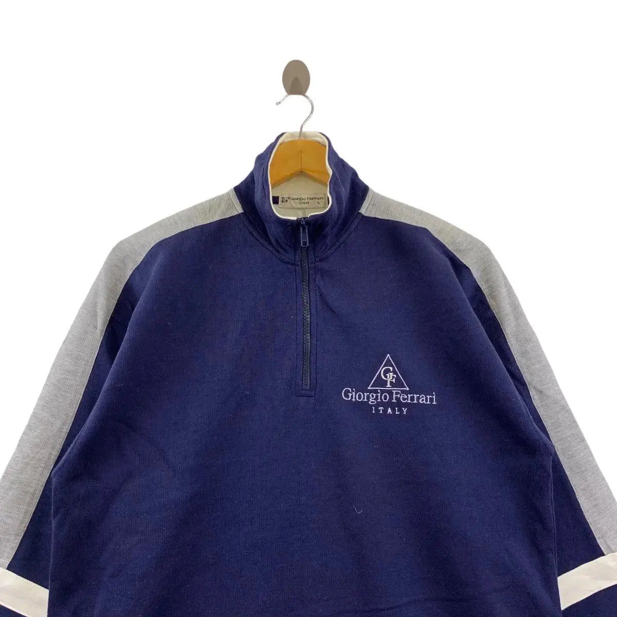 Ferrari Vintage GIORGIO FERRARI ITALY Striped Warm Jacket Size US L / EU 52-54 / 3 - 3 Thumbnail