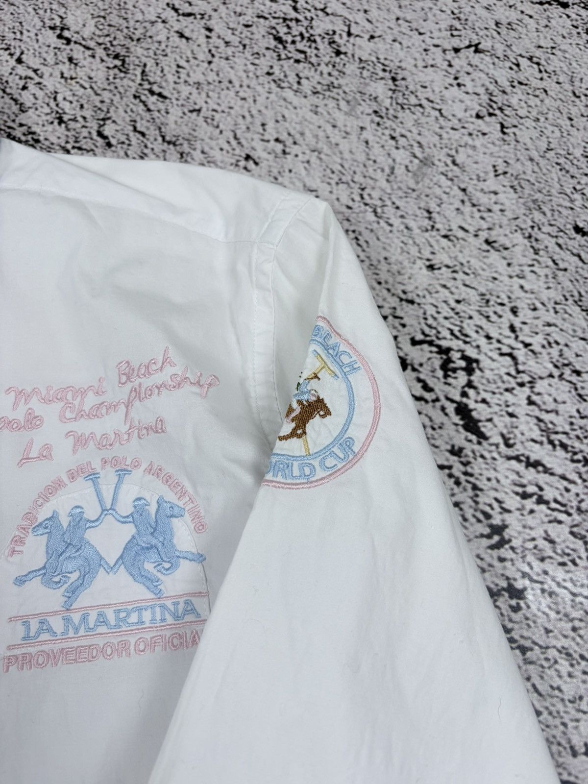 La Martina La Martina Bahamas Embroidered Polo Shirt White L Size US L / EU 52-54 / 3 - 6 Thumbnail