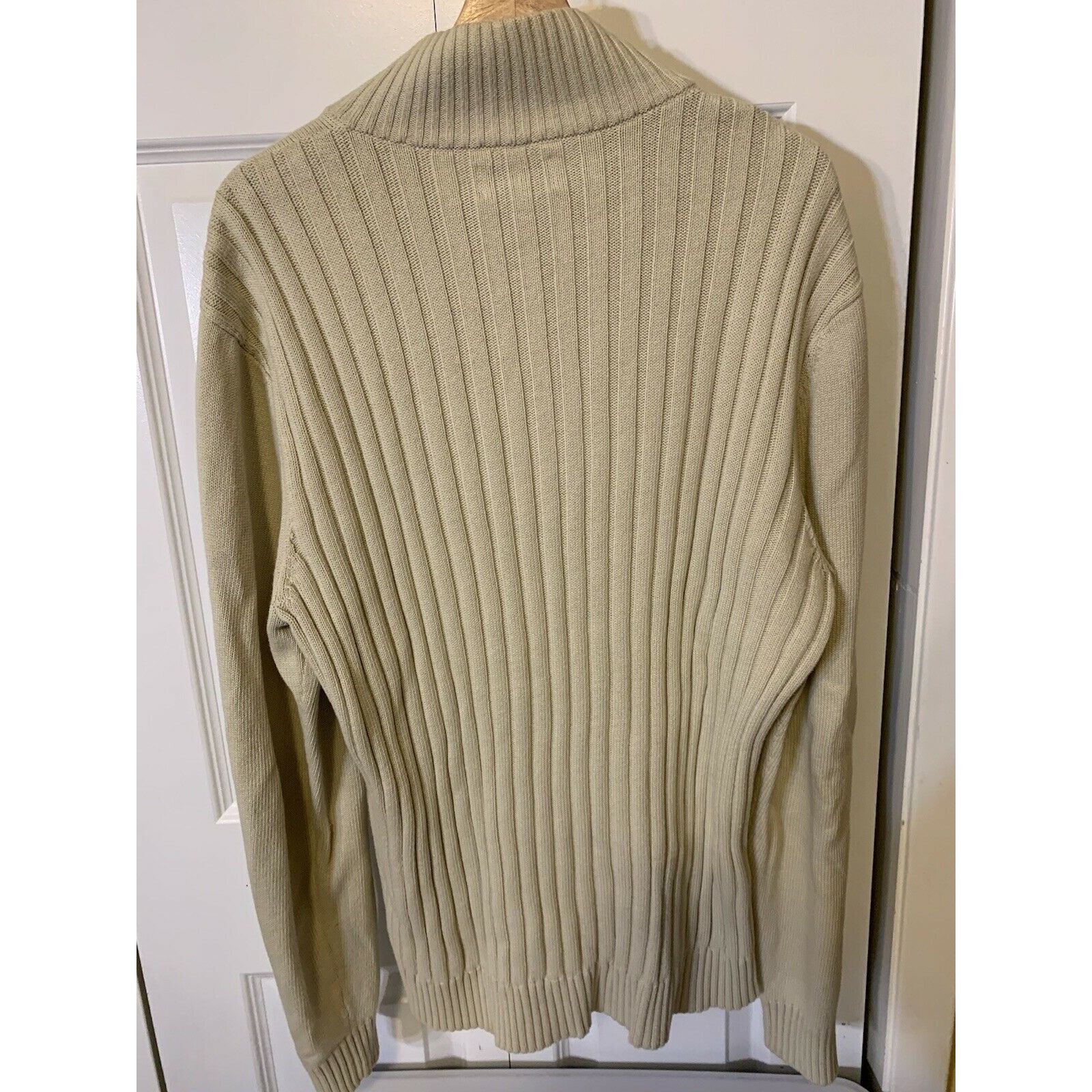 American Rag AMERICAN RAG Cue Men's Sz XL 1/4 Zip Sweater Cream Brown 100 Size US XL / EU 56 / 4 - 6 Thumbnail