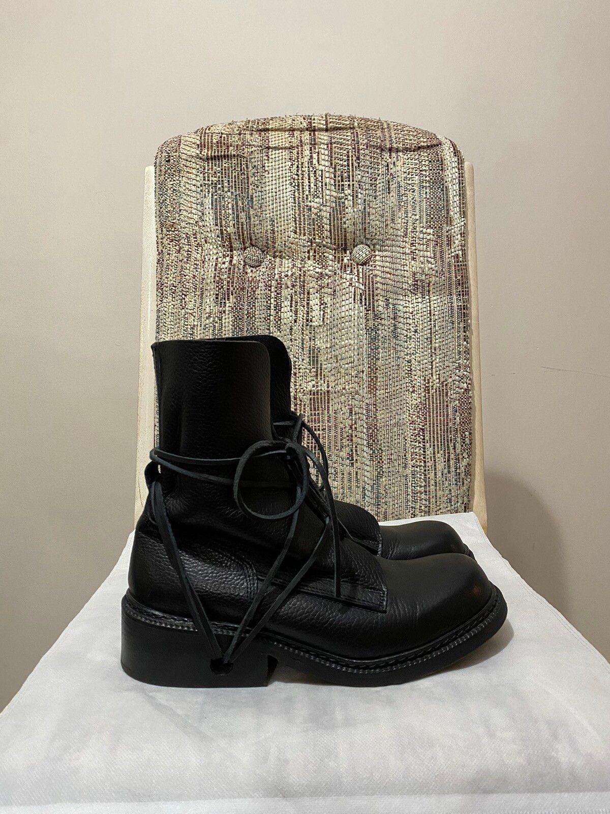 Dirk Bikkembergs Dirk Bikkembergs AW97 Lace Through Boot Black Size US 8 / EU 41 - 7 Thumbnail