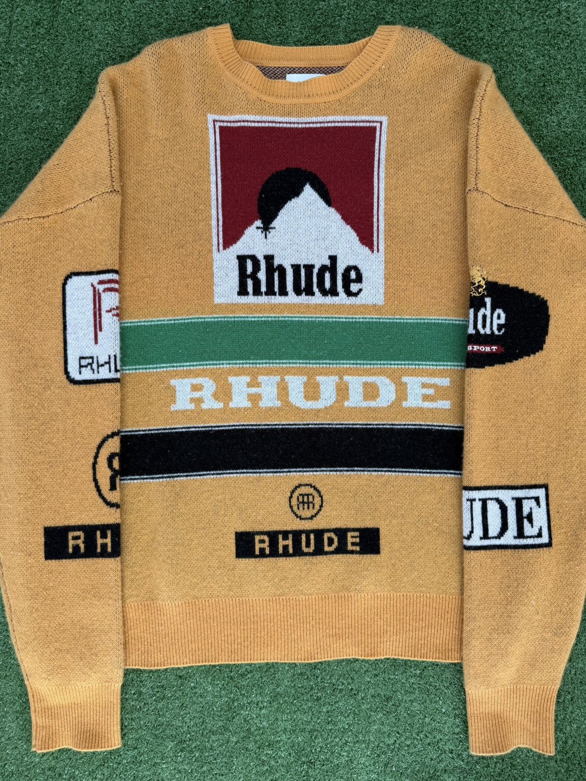 Rhude Rhude Ayrton Knit Logo Sweater Size US L / EU 52-54 / 3 - 1 Thumbnail