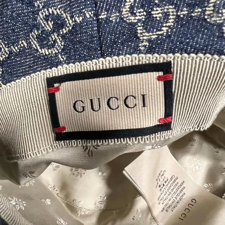 Gucci Gucci Full-print double G leather fisherman's hat 2502-Next Size ONE SIZE - 3 Thumbnail