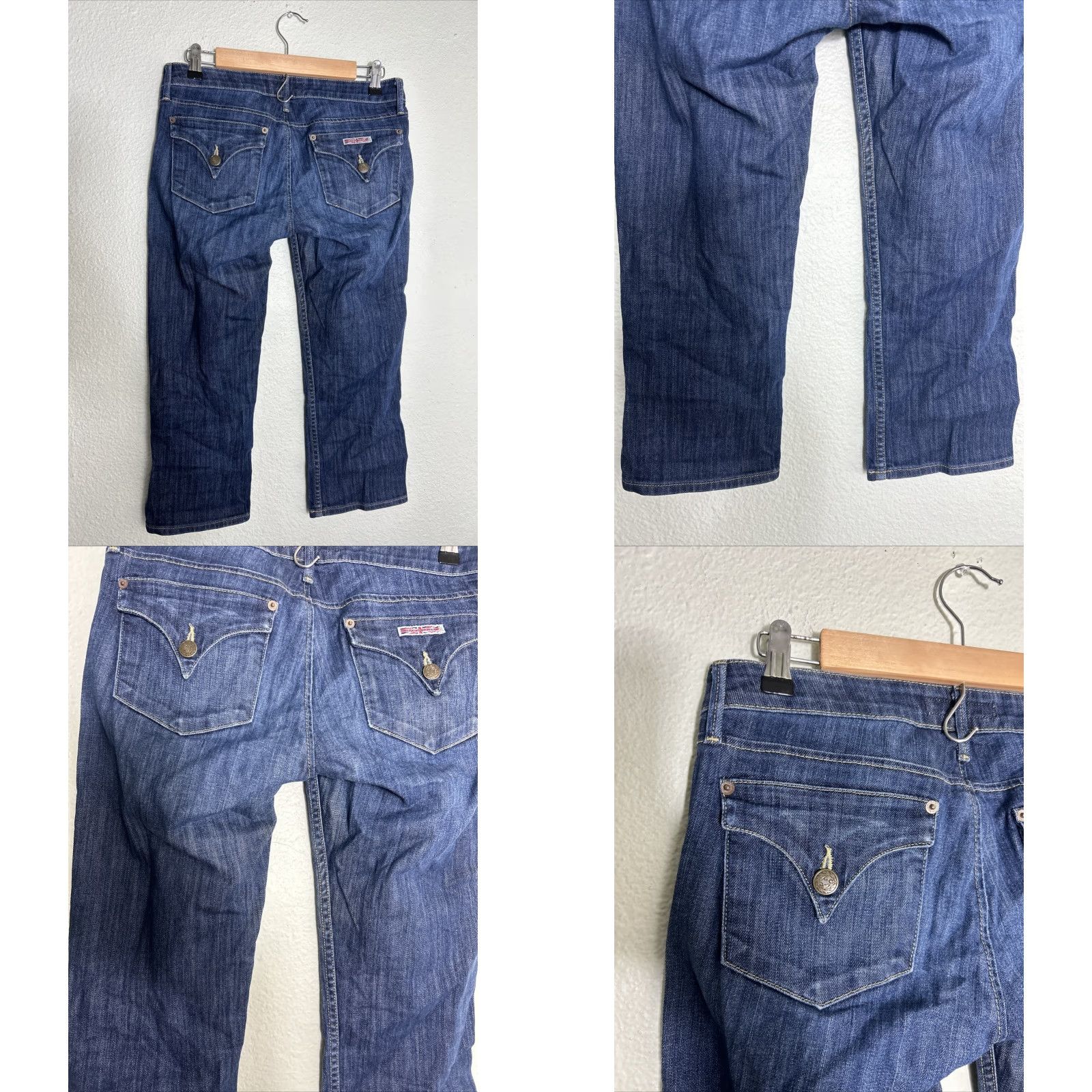Hudson HUDSON Dark Wash Cropped Jeans Womens 30x21 Size 30 Regular Blue Cropped Jeans Womens Fashion 90s? Size 30" / US 8 / IT 44 - 8 Thumbnail
