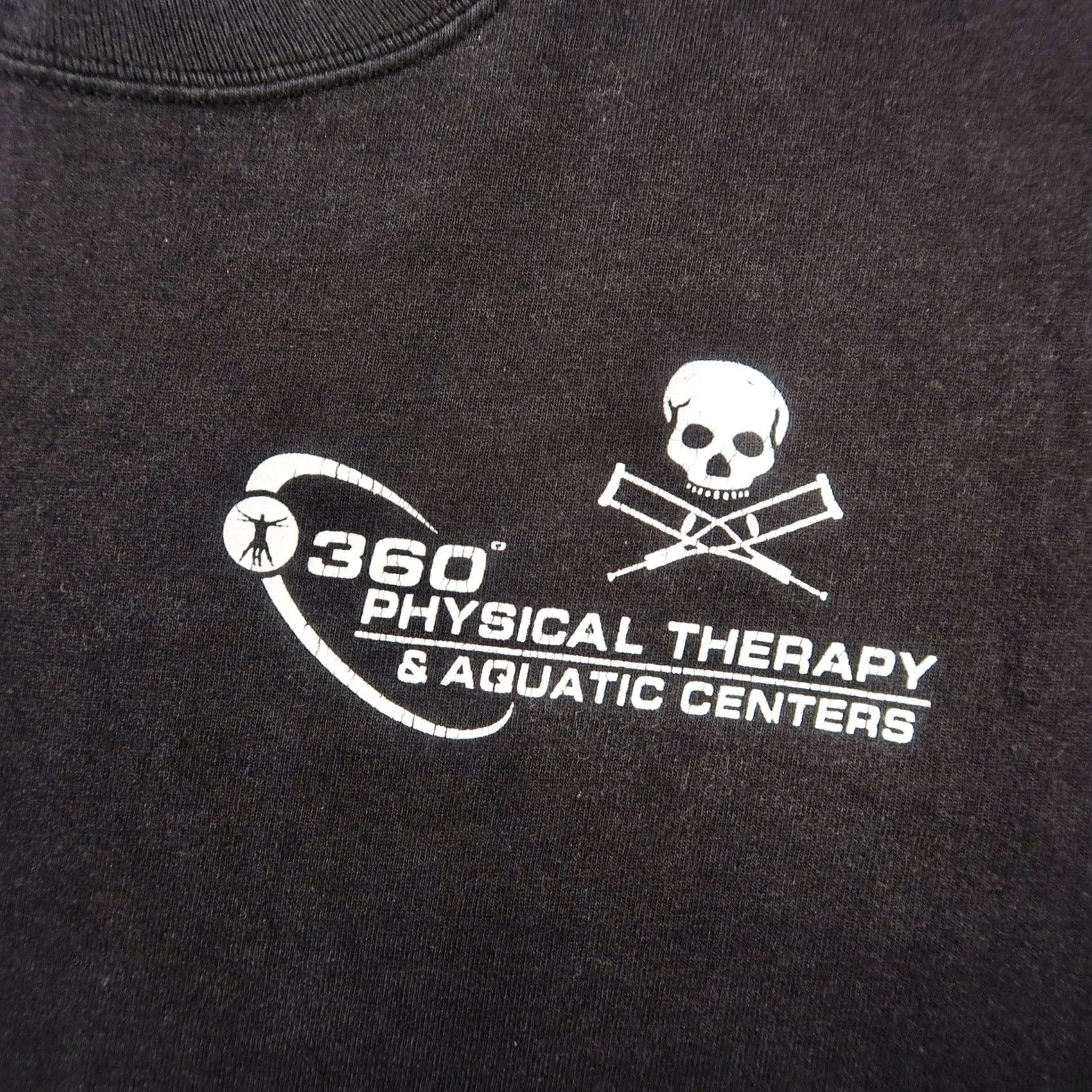 Hanes VTG Black L T-Shirt Graphic Medical Skull Crutches Mens Size US L / EU 52-54 / 3 - 4 Thumbnail