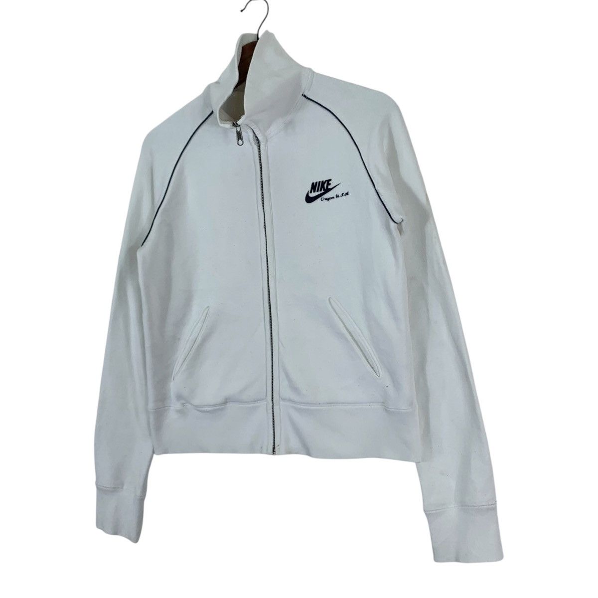 Nike × Vintage Vintage Nike Sportswear White Sweater Zipper Size US S / EU 44-46 / 1 - 2 Thumbnail