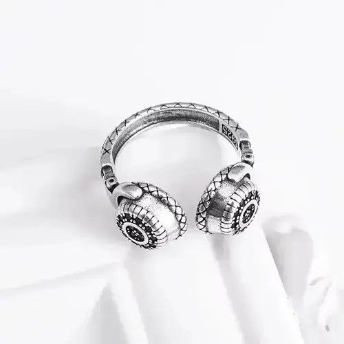 Jewelry × Vintage Vintage Headphones Ring Skater Rap Retro Graffiti Hip Hop Size ONE SIZE - 4 Thumbnail