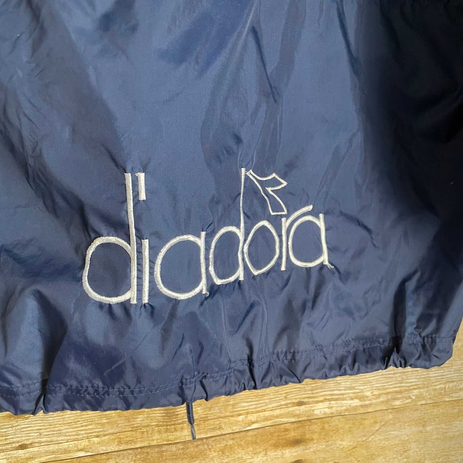 Diadora Diadora Soccer Vintage Blue & White Windbreaker Jacket Size US M / EU 48-50 / 2 - 10 Thumbnail