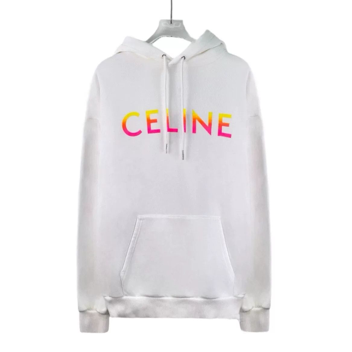 Celine Celine Retro Printed White Hoodie XS Women Size XS / US 0-2 / IT 36-38 - 1 Thumbnail