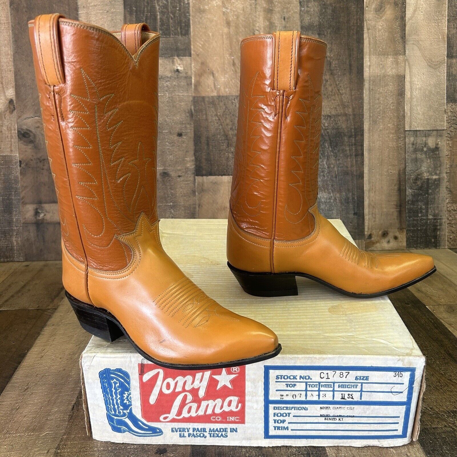 Tony Lama Tony Lama Vintage Pointed Toe Cowboy Boots Womens 4.5 C Size US 4.5 / IT 34.5 - 1 Thumbnail