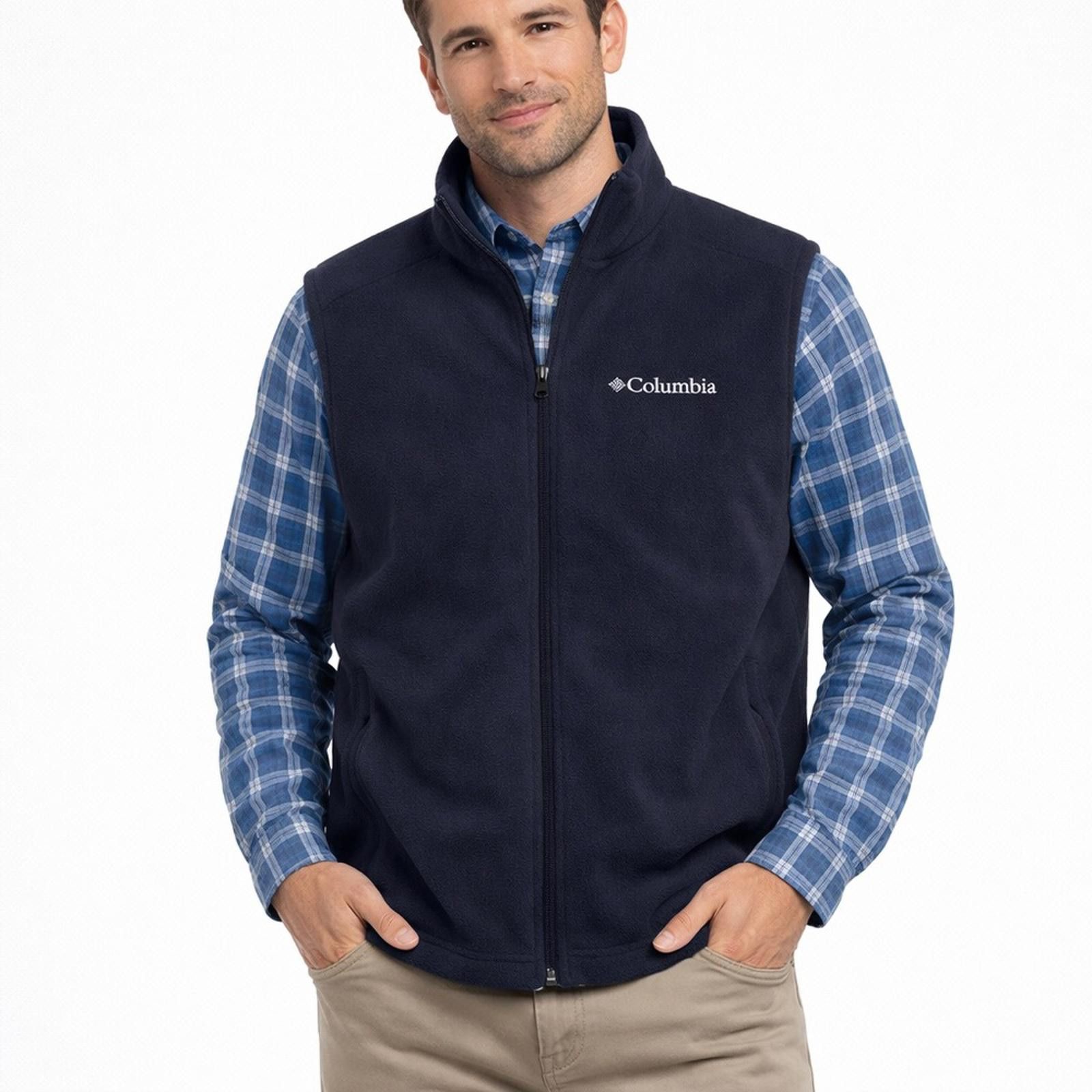 Columbia Columbia Dark Blue Sleeveless Fleece Vest Size US S / EU 44-46 / 1 - 1 Thumbnail