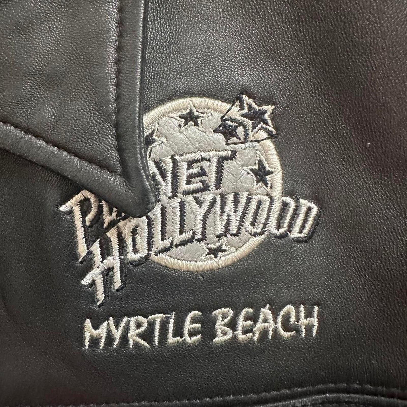 Harley Davidson × Planet Hollywood × Vintage Planet Hollywood Harley Davidson Leather Coat Myrtle Beach M Size M / US 6-8 / IT 42-44 - 3 Thumbnail