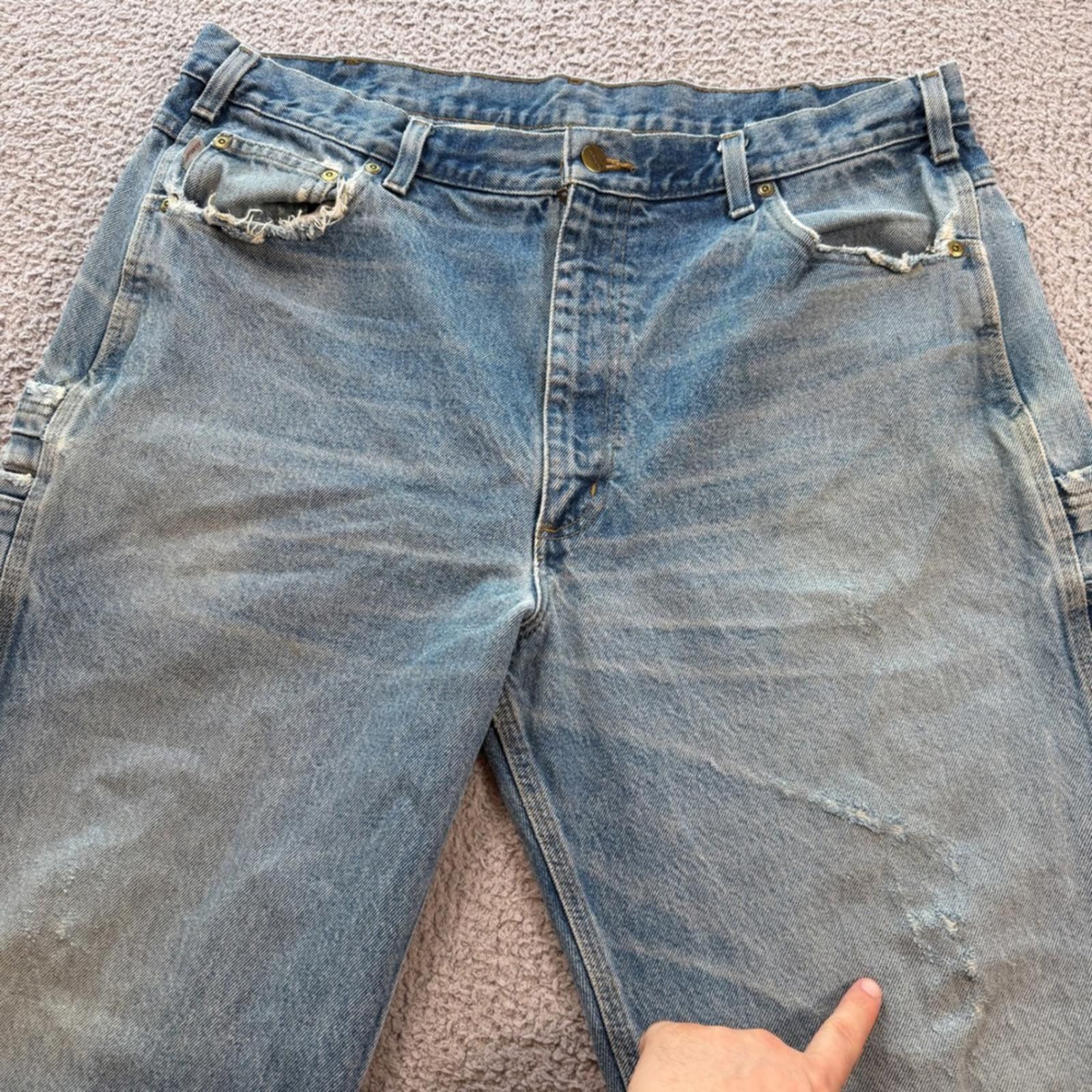 Carhartt Carhartt B171 DST Relaxed Fit Carpenter Jeans Mens 40x34 Size US 40 / EU 56 - 8 Thumbnail