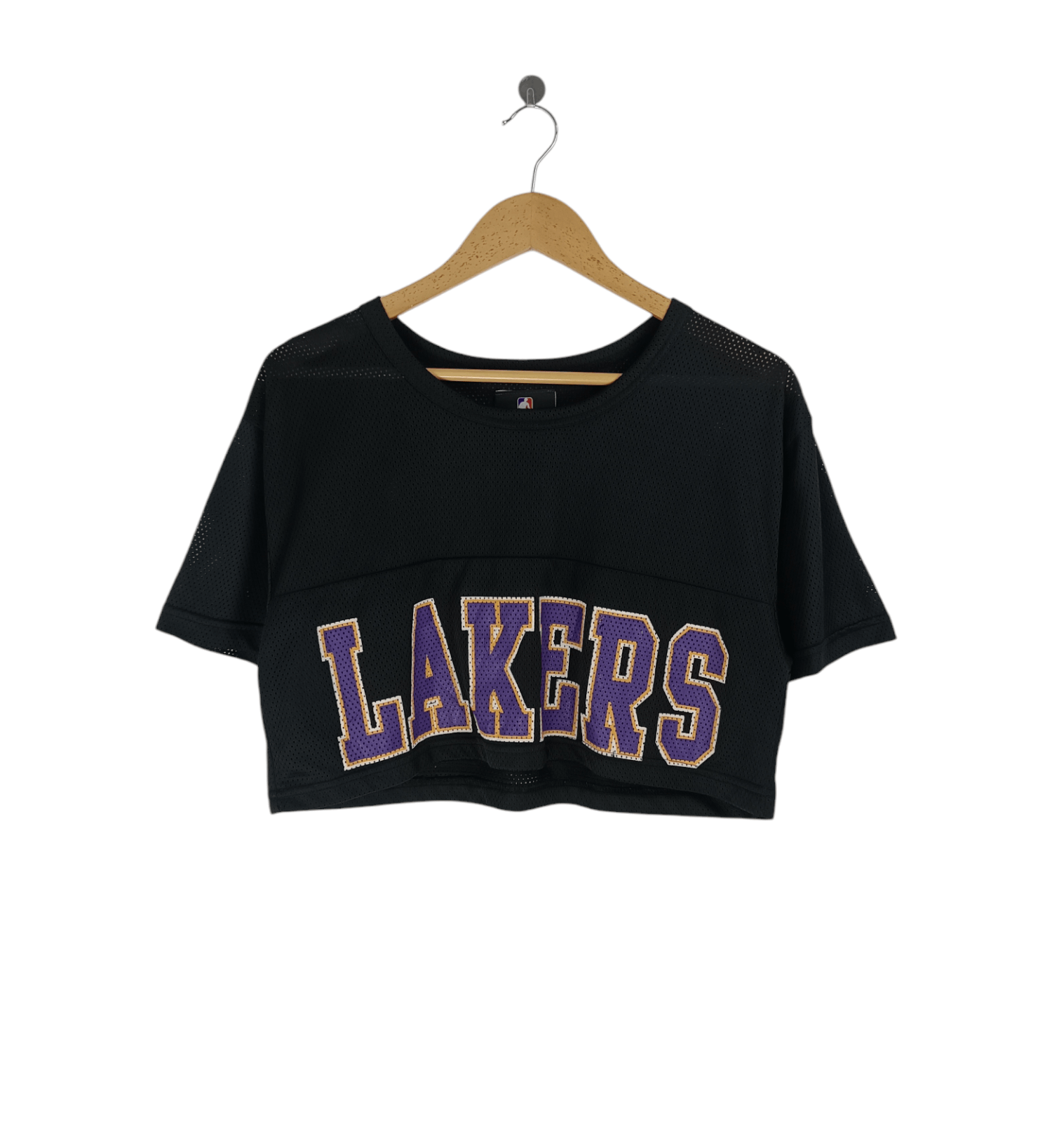 NBA VINTAGE Y2K LA LAKERS MESH NET CROP TOP NBA NFL MLB SPORTS Size S / US 4 / IT 40 - 1 Thumbnail