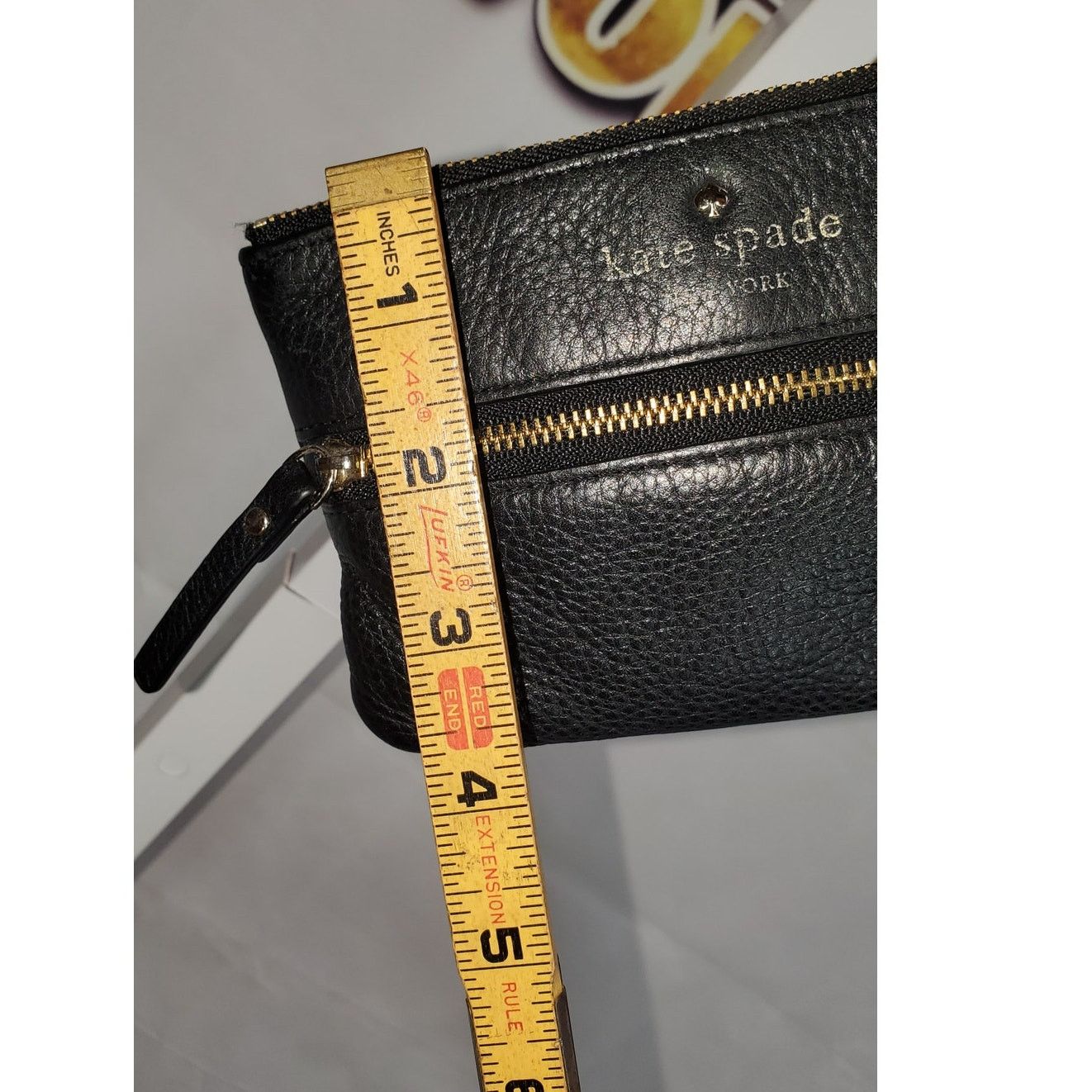 Kate Spade Kate Spade Black Leather Wristlet Zip Pouch Size ONE SIZE - 9 Thumbnail