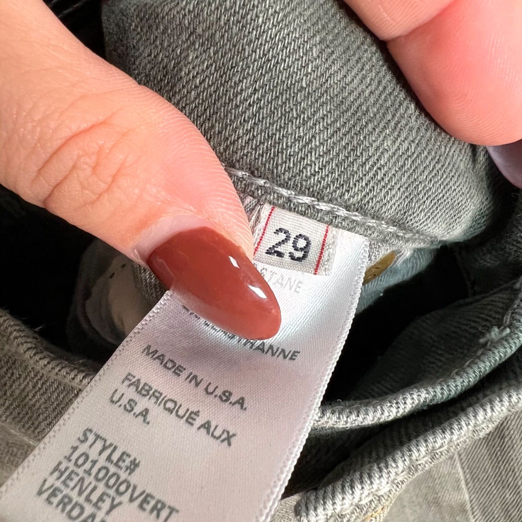 Vintage BALDWIN Jeans Slim 29 5-Pocket Denim USA Cotton Green Gray Mens Adult Size US 29 - 5 Thumbnail