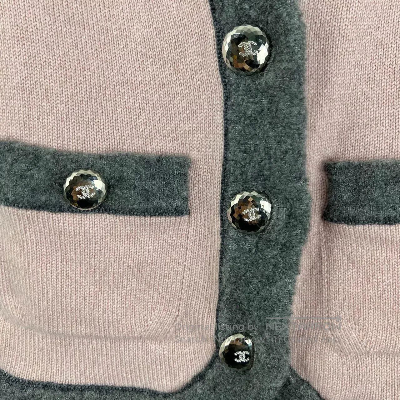 Chanel Chanel Gray Pink Knit Vest. Size US S / EU 44-46 / 1 - 6 Thumbnail