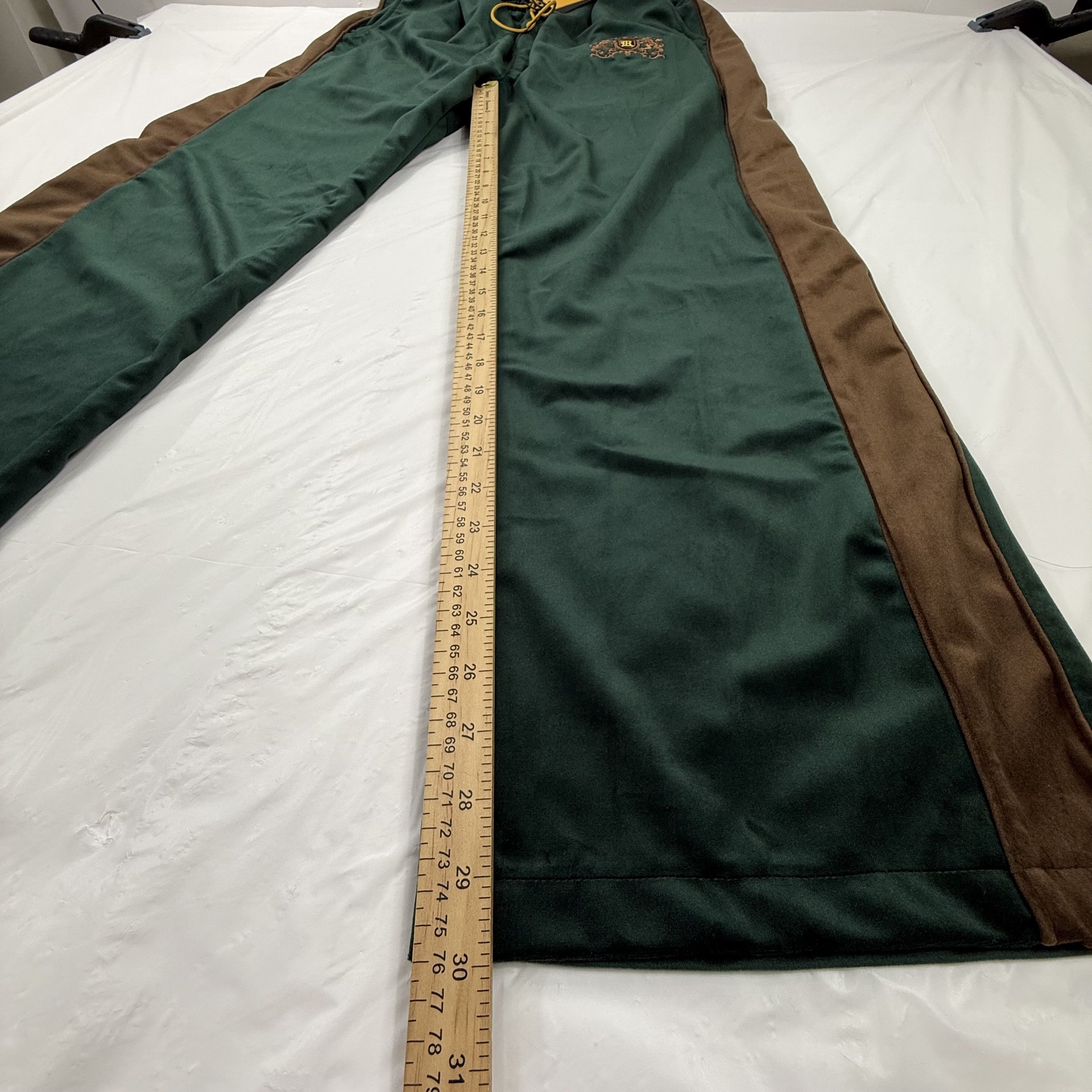 Rhude Rhude Crest Velour Track Pants Green Brown Side Stripe XXL Size US 36 / EU 52 - 6 Thumbnail