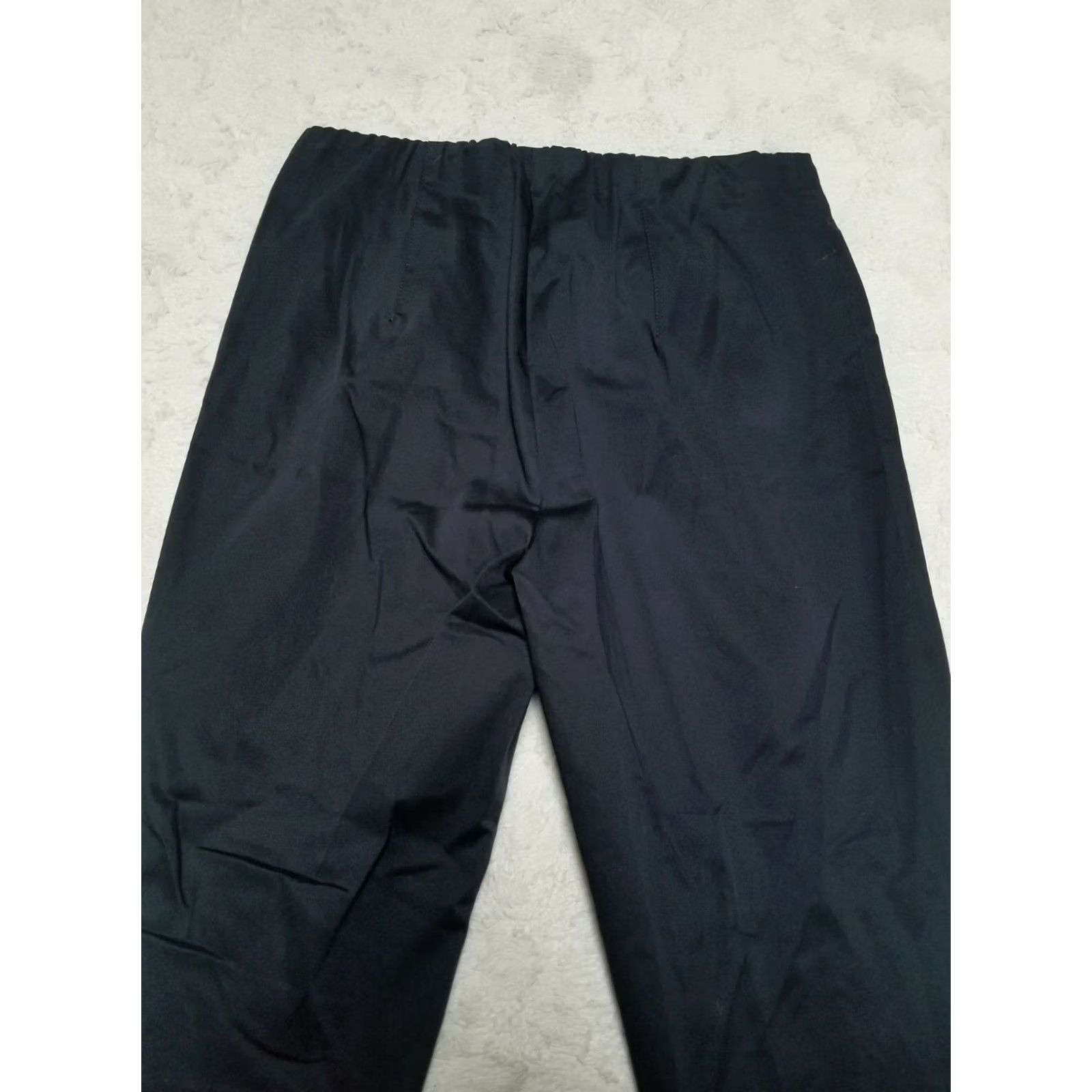 Vintage Via Masini 80 Firenze Womens Mid-Rise Straight Pants Stretch Waistband Black 46 Size 32" / US 10 / IT 46 - 2 Thumbnail