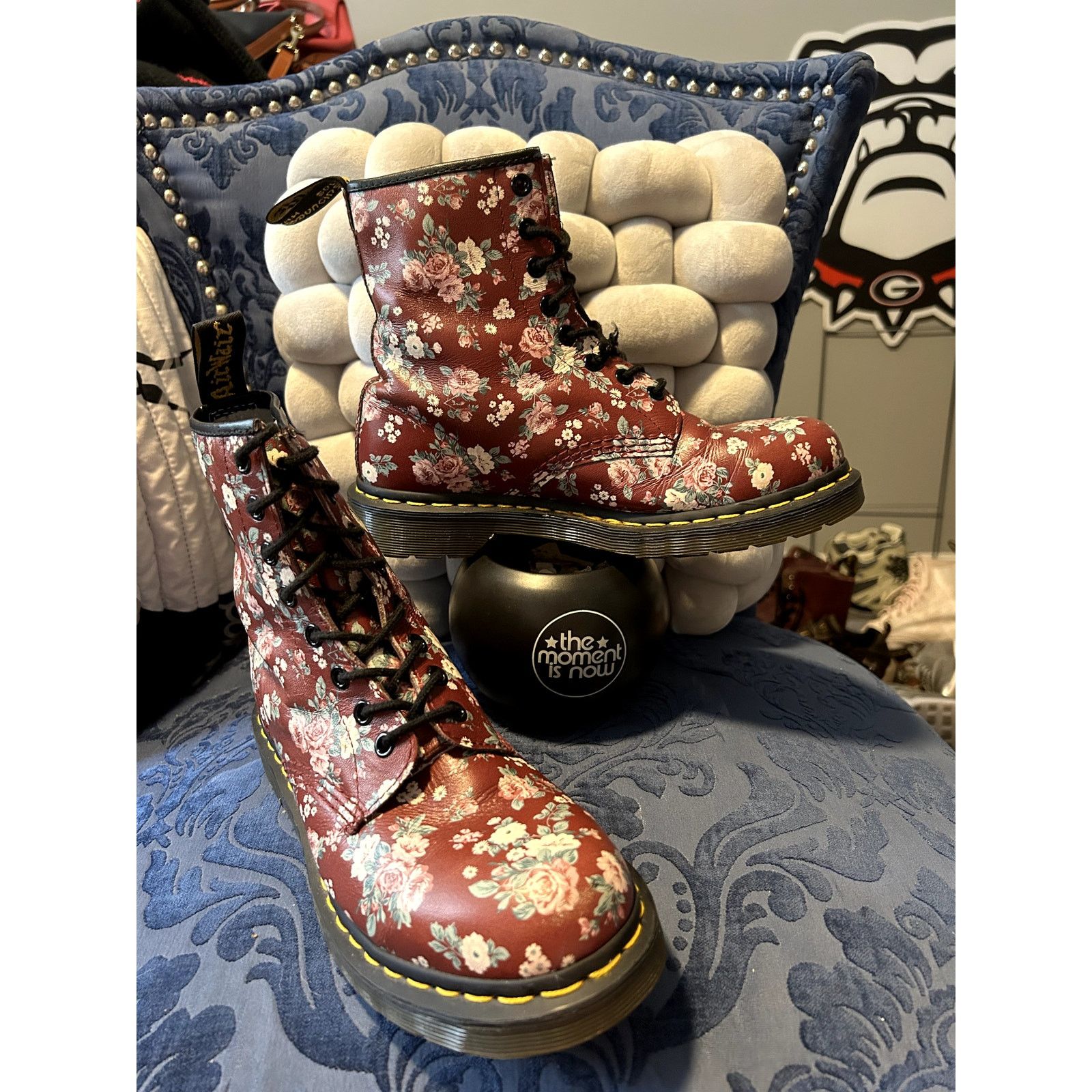 Dr. Martens Dr Martens 1460 Burgundy Floral size 8/EU 39 Size US 8 / IT 38 - 1 Thumbnail