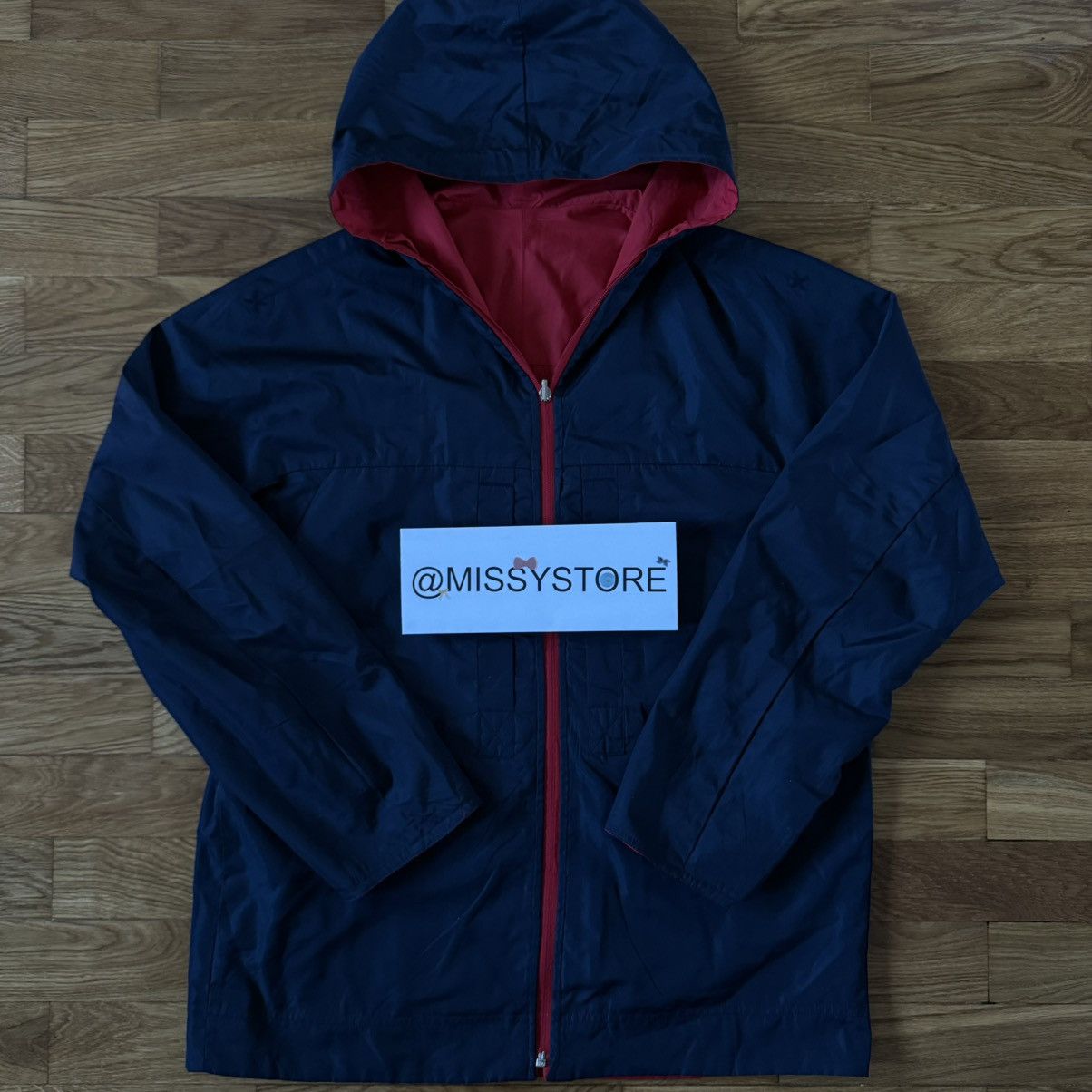 Designer × Prada Prada Reversible Two Sides Jacket Navy Red Nylon Windbreaker Size US M / EU 48-50 / 2 - 15 Thumbnail