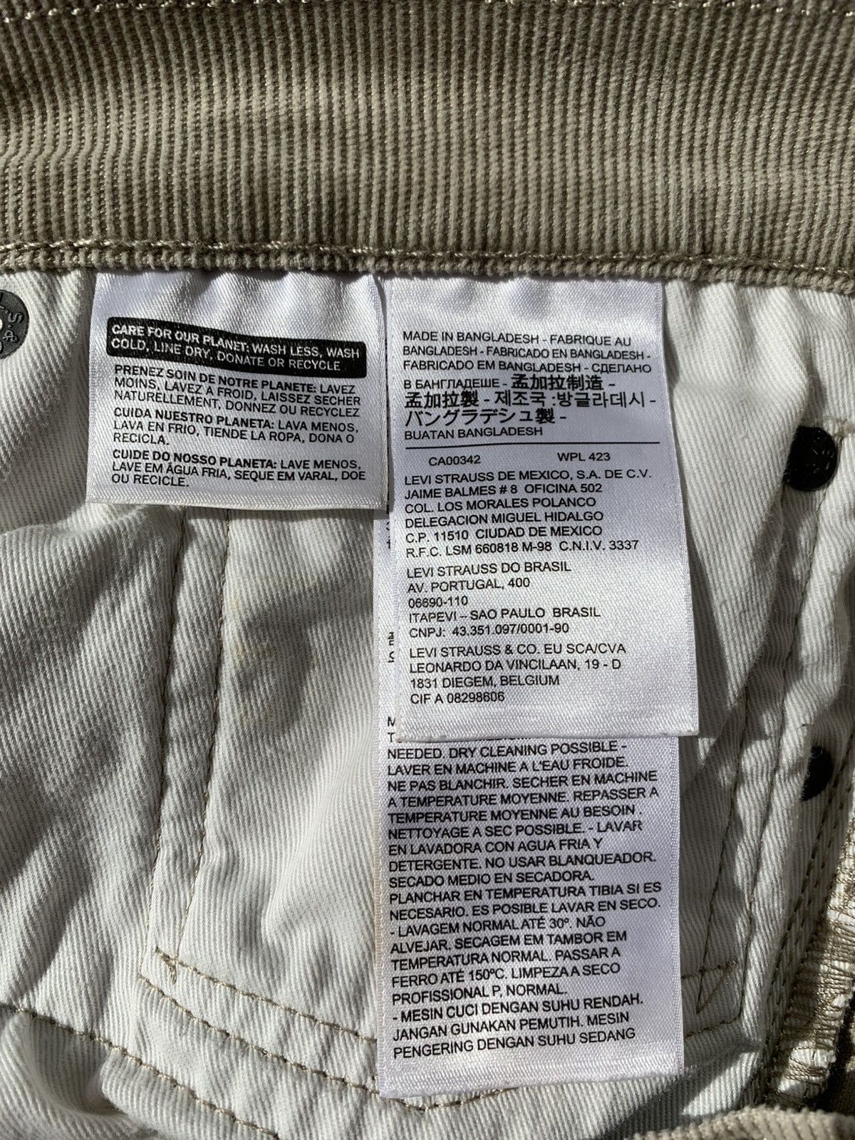 Levi's Premium 514 Slim Fit Straight Corduroy 5 Pocket Jeans Pants Size US 34 / EU 50 - 12 Thumbnail