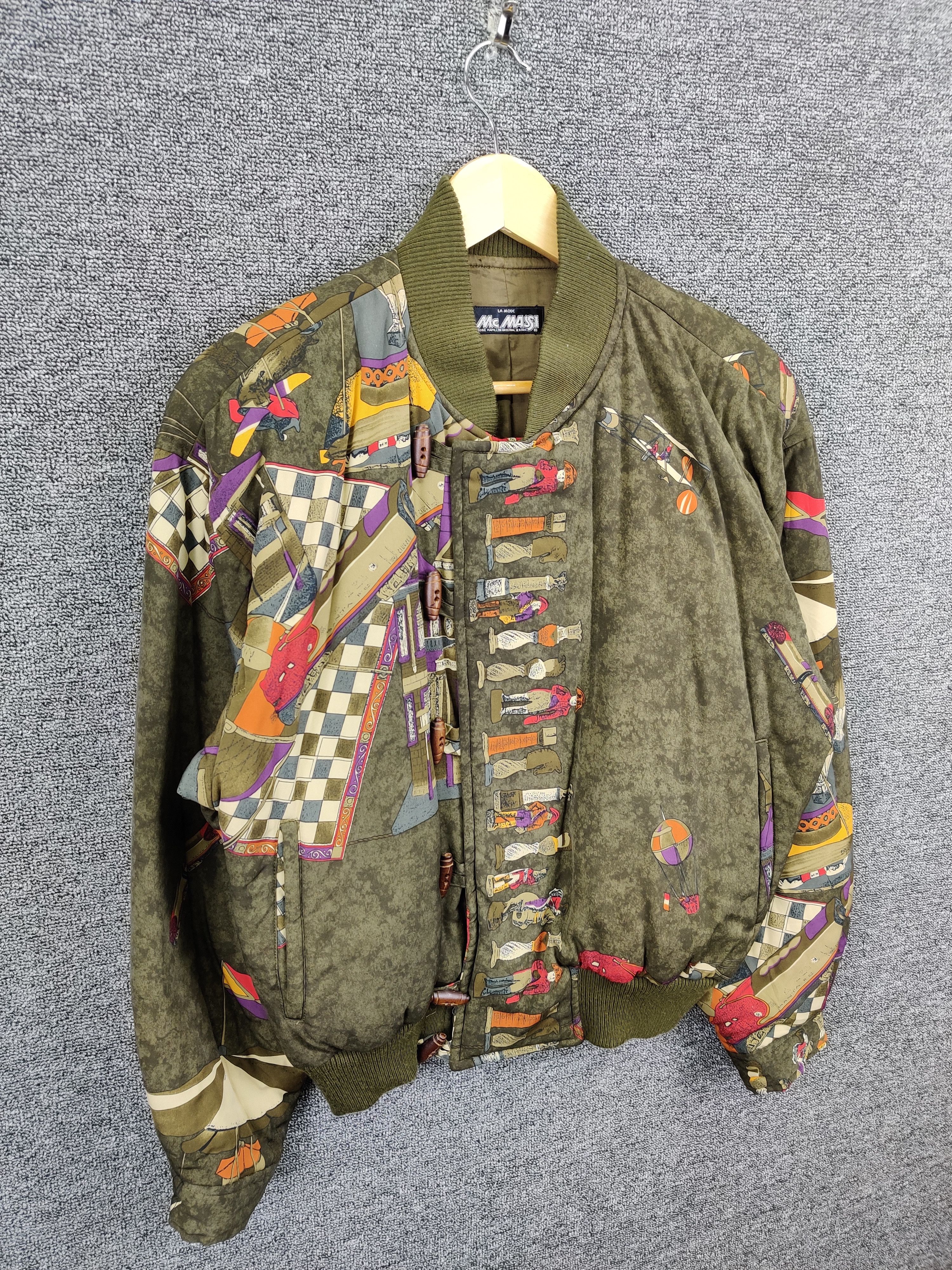 Japanese Brand Mc Massi Abstract Luxury Style Bomber Jacket Size US M / EU 48-50 / 2 - 5 Thumbnail