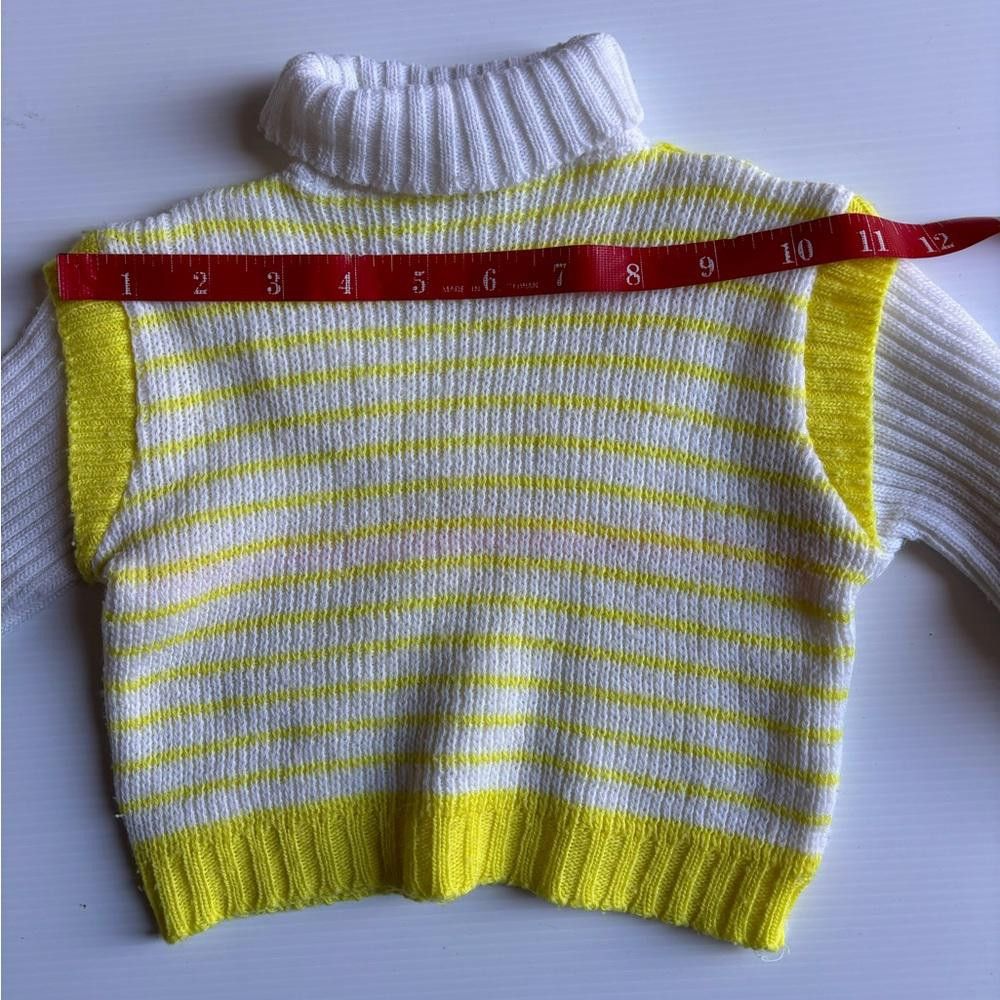 Designer Vintage Handmade Knitted Sweater Size US XXS / EU 40 - 4 Thumbnail