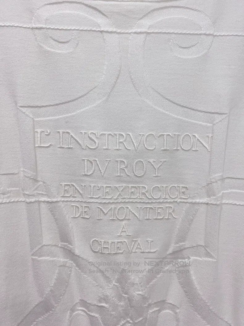 Hermes Hermes White Knit Jacquard Short Sleeve T-Shirt Size XS / US 0-2 / IT 36-38 - 3 Thumbnail