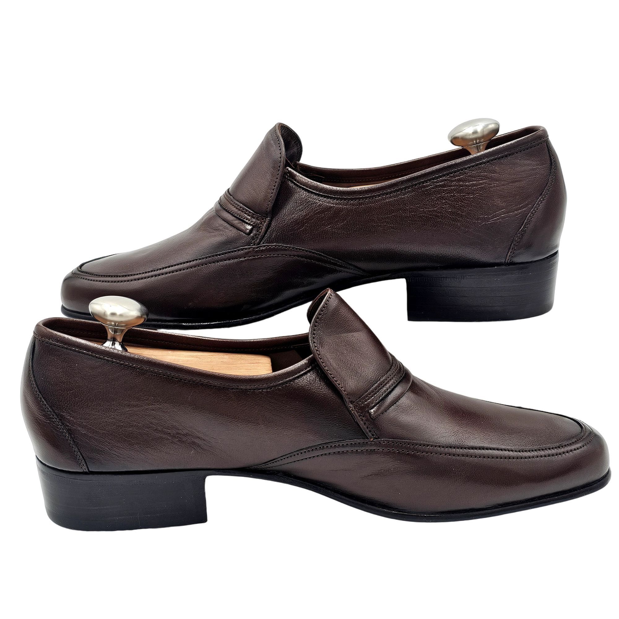 Bally NEW Vintage Bally Men 6.5E Brown Calfskin Leather Dress Shoe Size US 6.5 / EU 39-40 - 11 Thumbnail