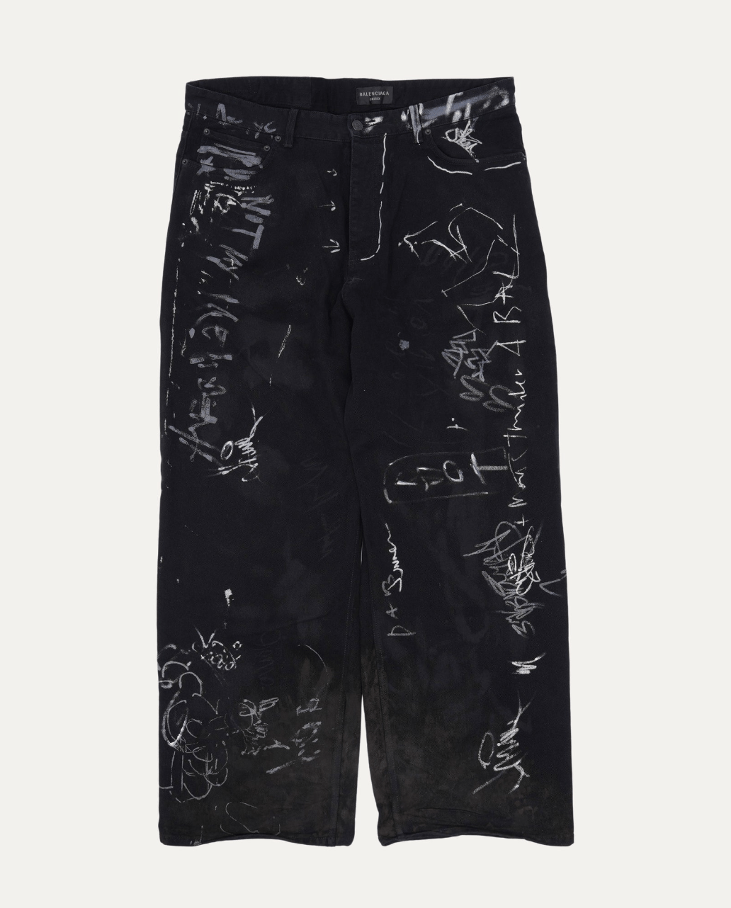Balenciaga Balenciaga 22FW Crystal Graffiti Baggy Jeans | Grailed