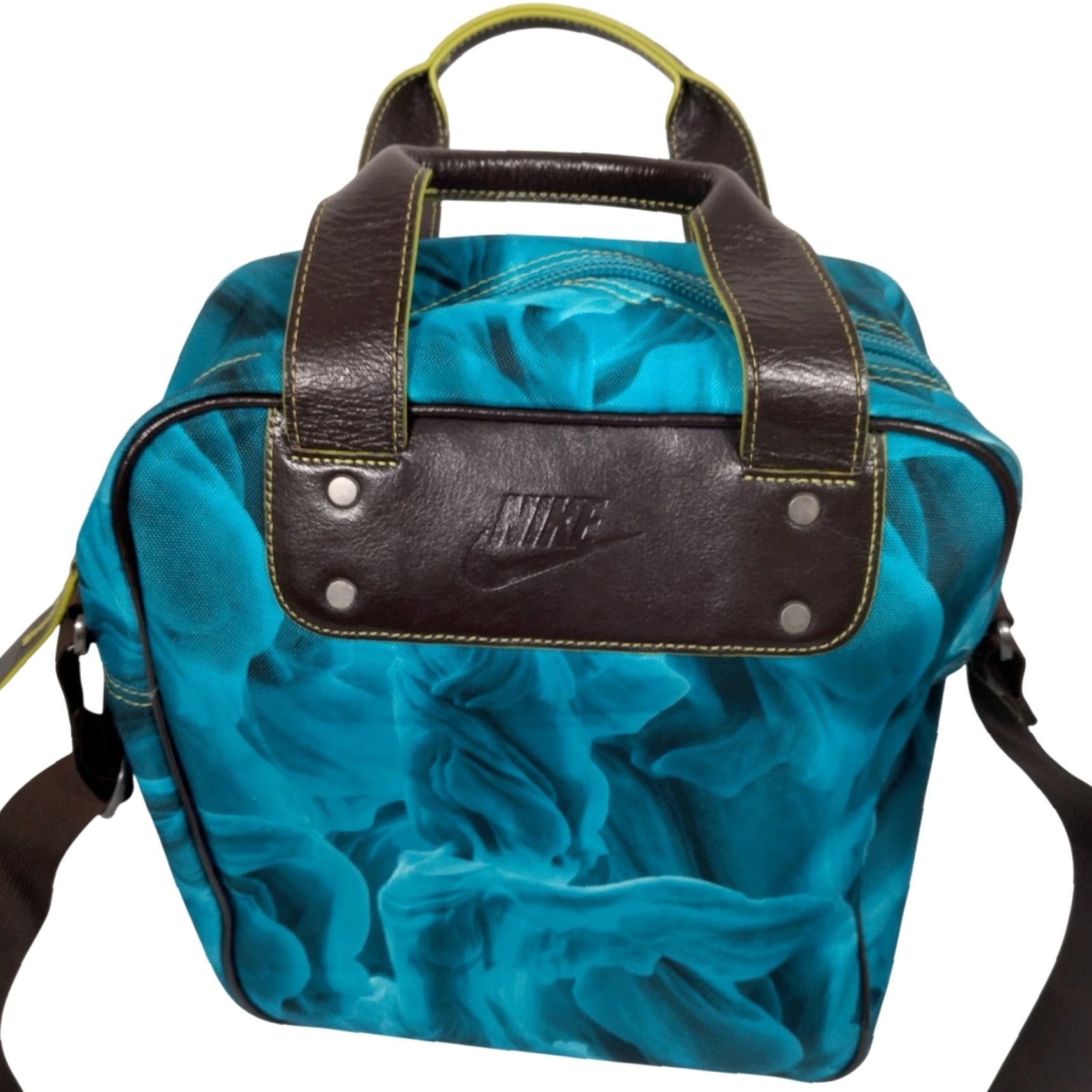 Nike Nike Tote Bag Blue Abstract Print Padded Shoulder Strap Trippy Swirl Travel Size ONE SIZE - 4 Thumbnail