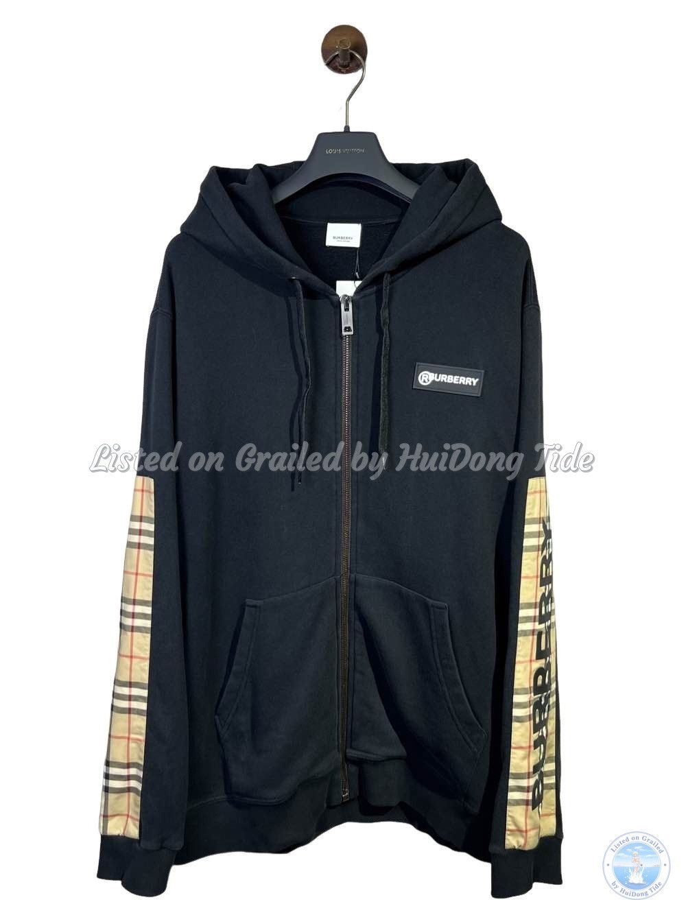 Burberry × Japanese Brand Burberry Black Label Fur Zip Up Hoodie