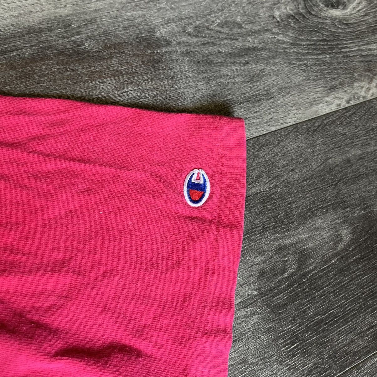 Champion Vintage 1990s Champion Small Logo Hot Pink Single Stitch Tee Size US M / EU 48-50 / 2 - 4 Thumbnail