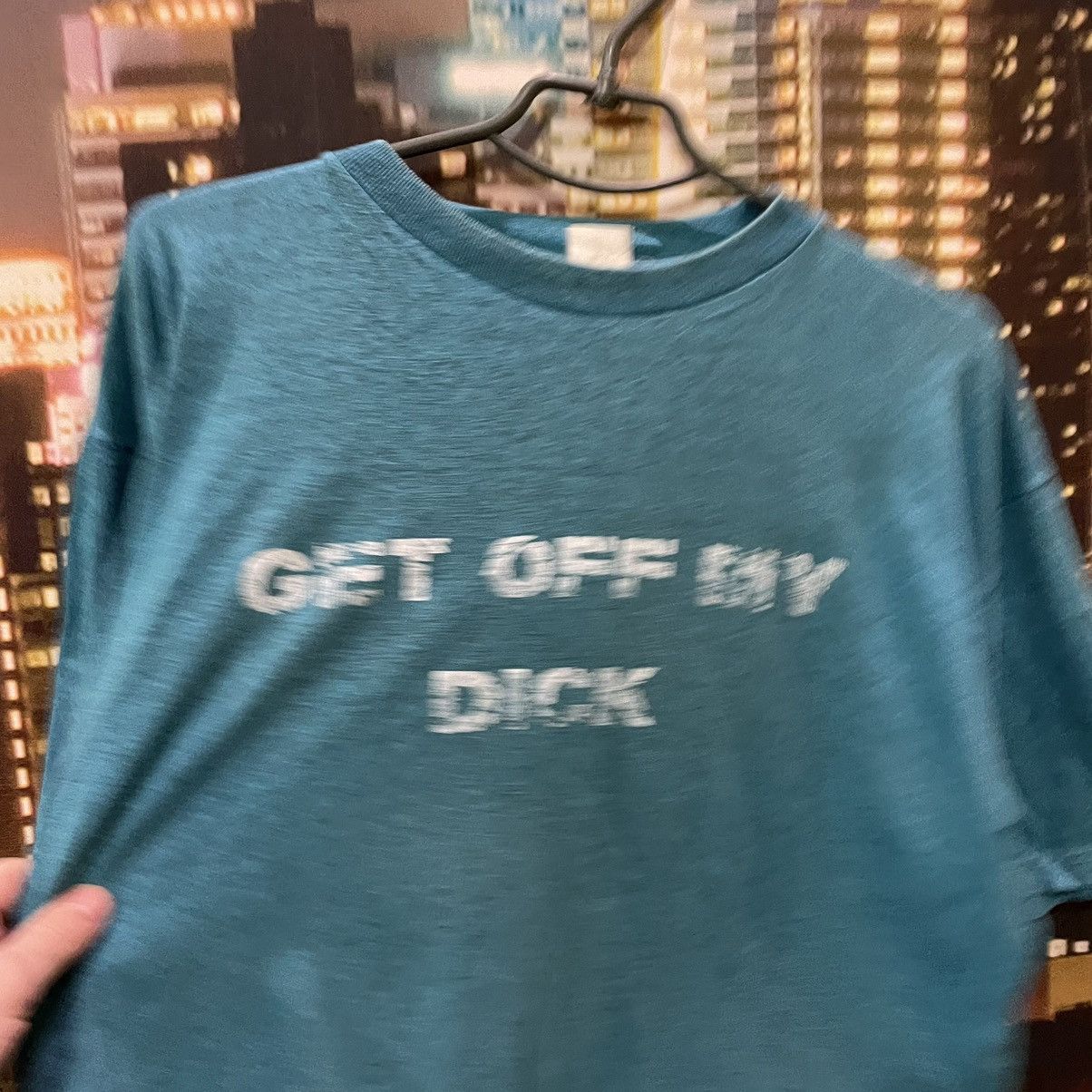 Band Tees HUMOR TEE 80S BUYMYPIECE GET OFF MY D1CK FUNNY PORN XXX Size US L / EU 52-54 / 3 - 4 Thumbnail
