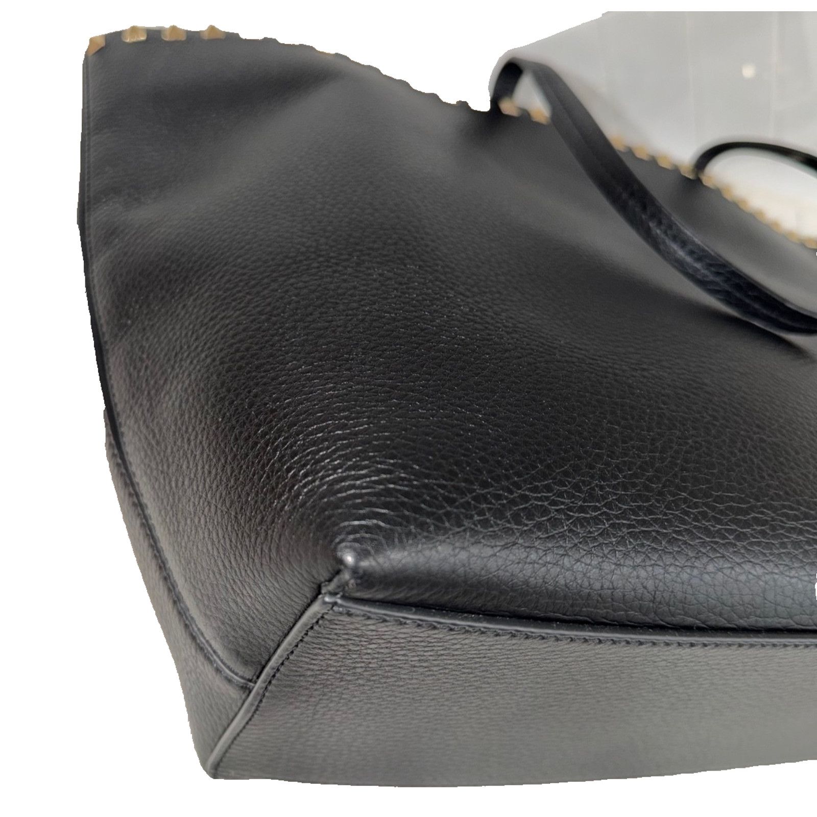 Valentino Valentino Garavani Rockstud Large Black Grained Tote Size ONE SIZE - 21 Thumbnail