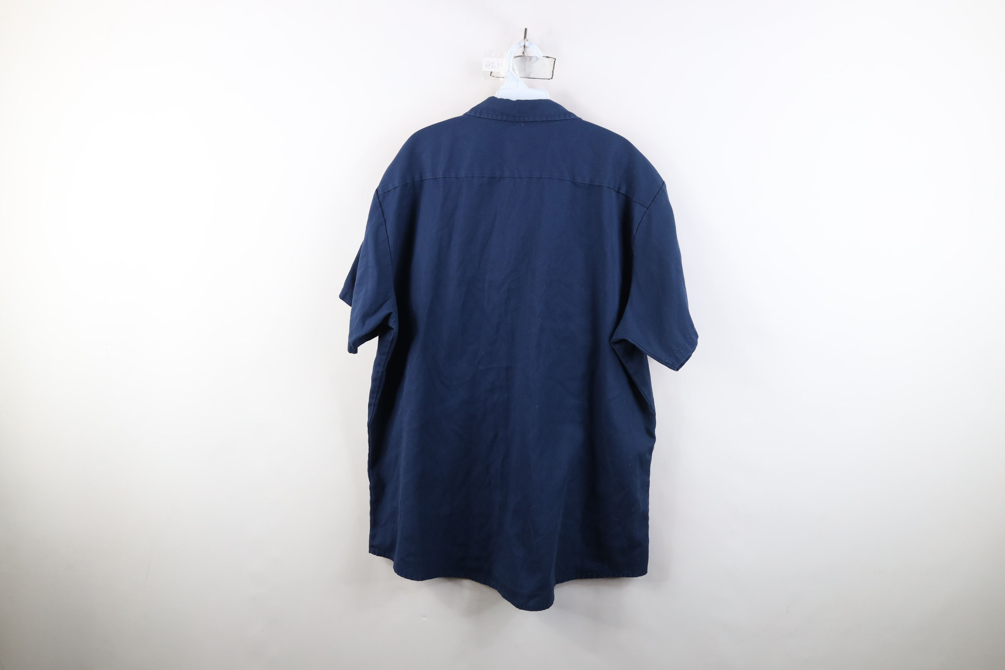 Vintage Vintage 90s Streetwear Workwear Mechanic Button Shirt Blue Size US XXL / EU 58 / 5 - 12 Thumbnail