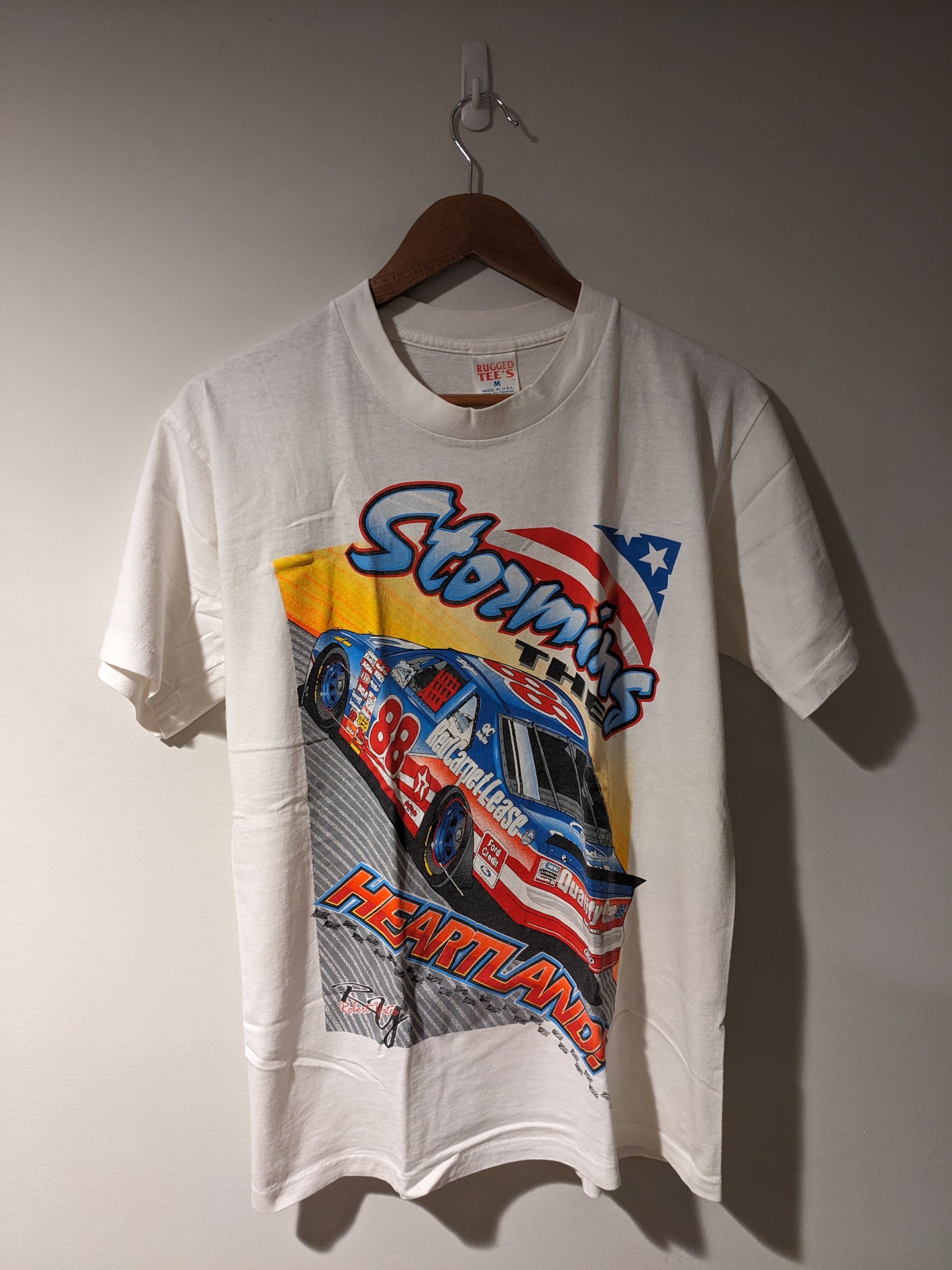 Chase Authentics × NASCAR × Vintage Vintage 90s Dale Jarrett Nascar Storming the T-Shirt Size US M / EU 48-50 / 2 - 1 Thumbnail