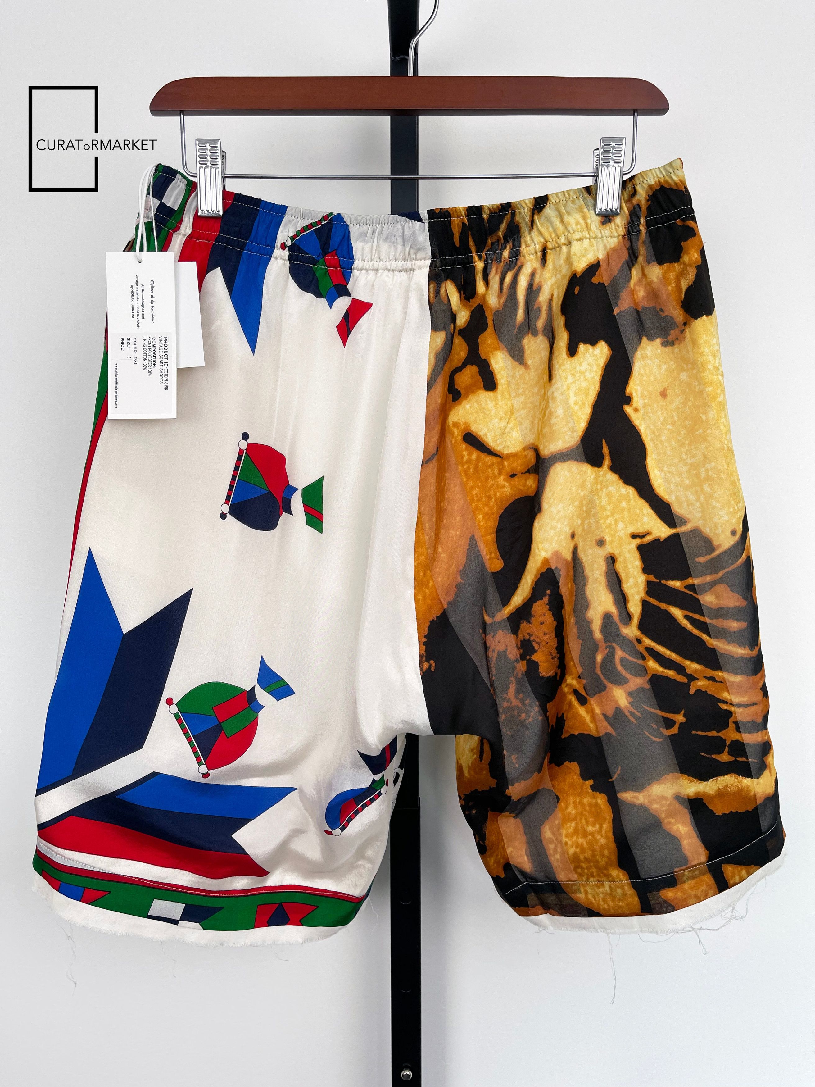 Children of the discordance Sz2 Vintage Scarf 1 of 1 Baroque Diamond Pattern Shorts SS20 Size US 30 / EU 46 - 9 Thumbnail