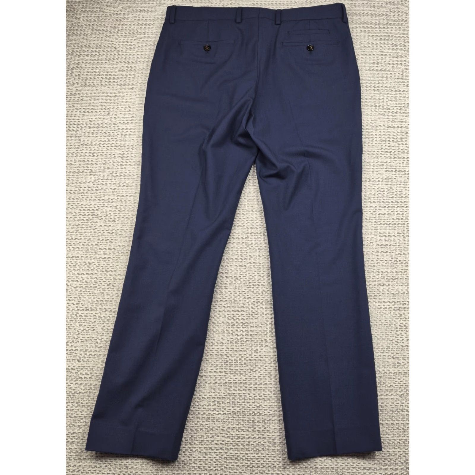 Murano Murano Collezione Evan Fit Dress Pants Mens 34x30 Blue Wool Stretch Flat Front Size US 34 / EU 50 - 2 Thumbnail