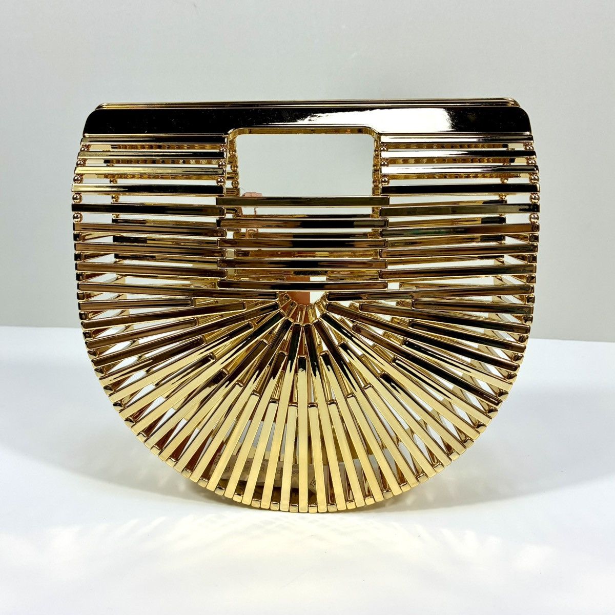 Cult Gaia Cult Gaia Mini Ark Top Handle Handbag Shiny Brass Gold NEW Size ONE SIZE - 9 Thumbnail