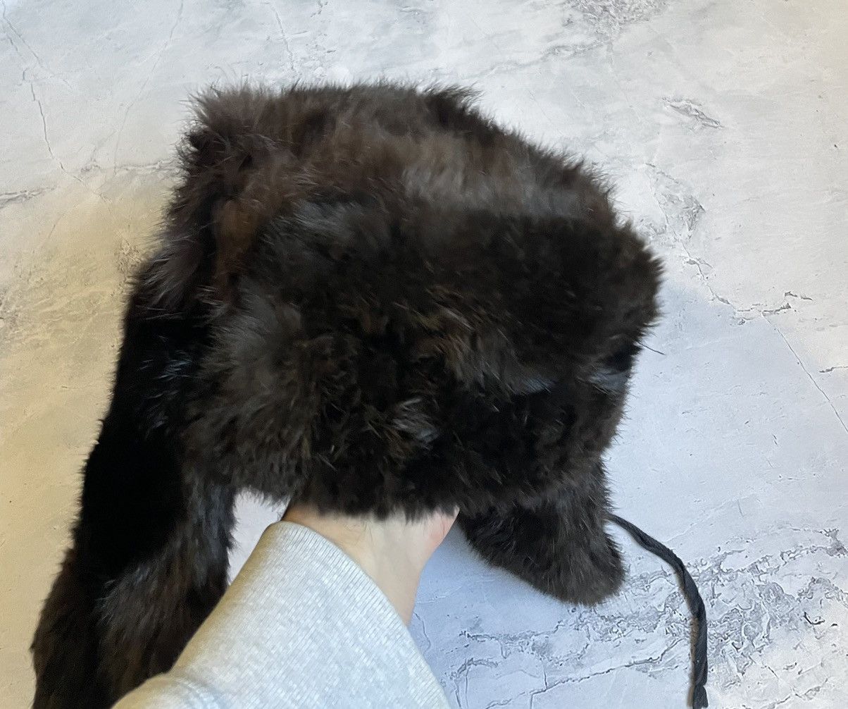 Japanese Brand Ushanka Trapper Hat Furry Mohair Fuzzy Fur Hat Size ONE SIZE - 5 Thumbnail